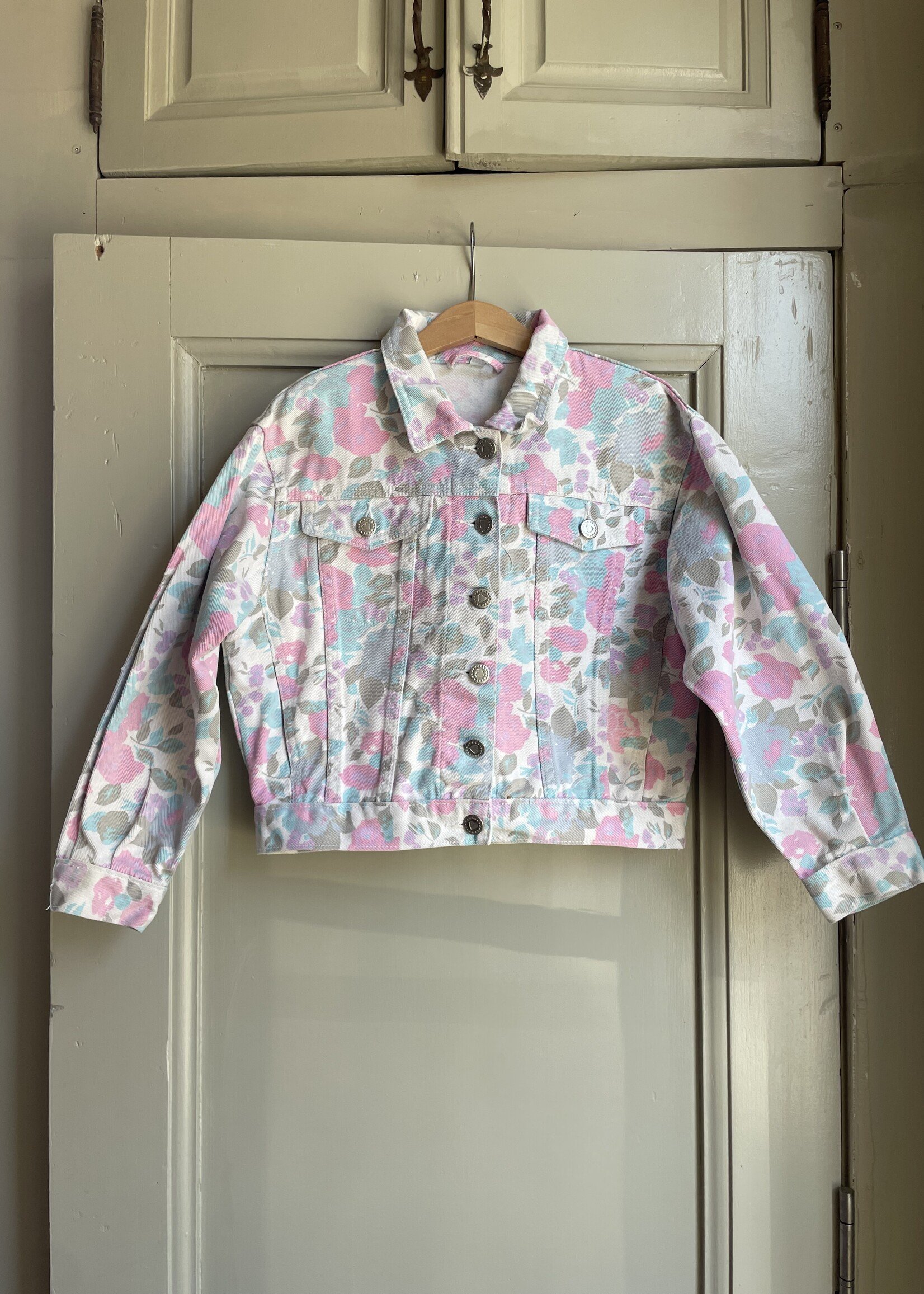Vintage Floral Denim Jacket 8y