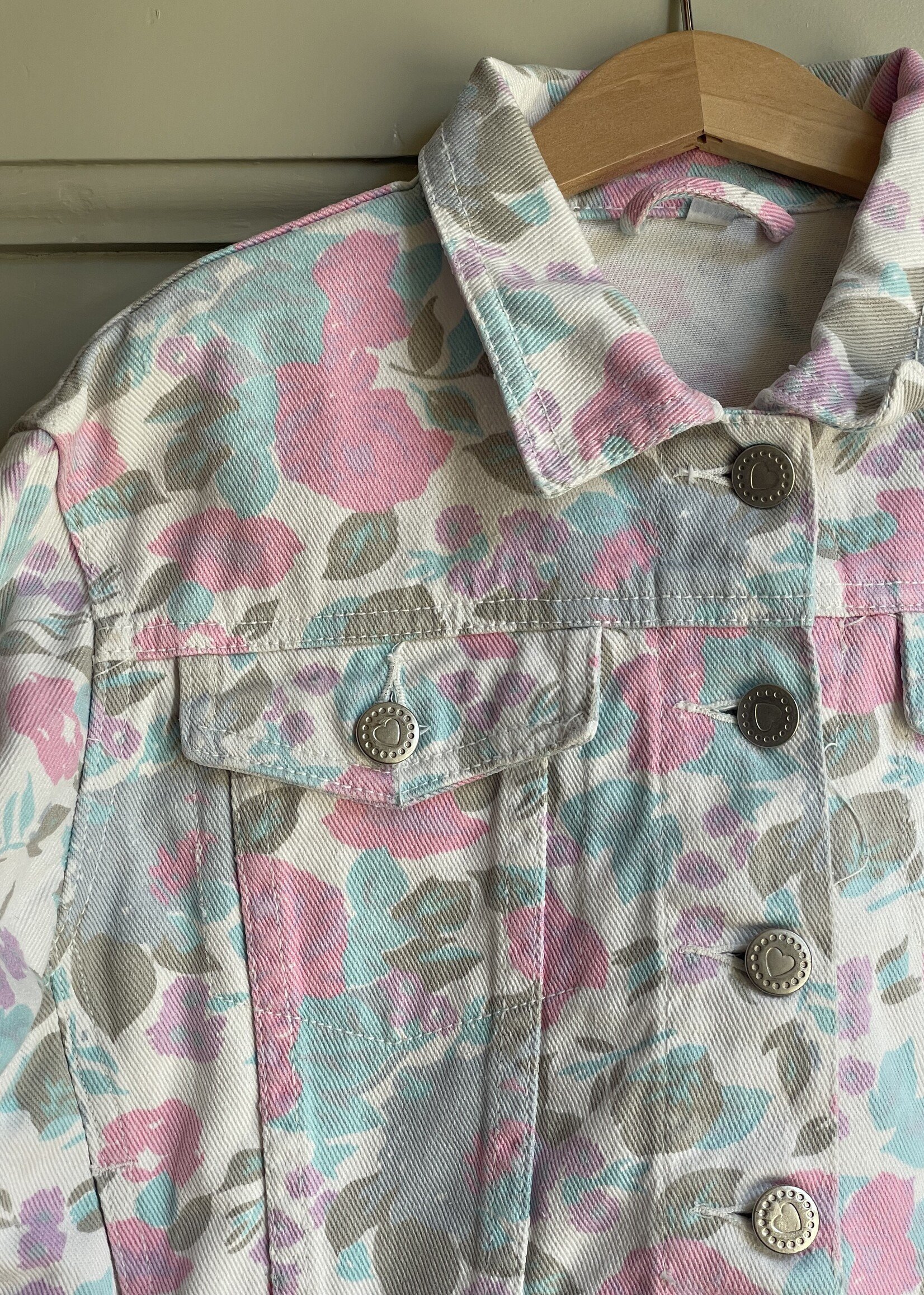 Vintage Floral Denim Jacket 8y