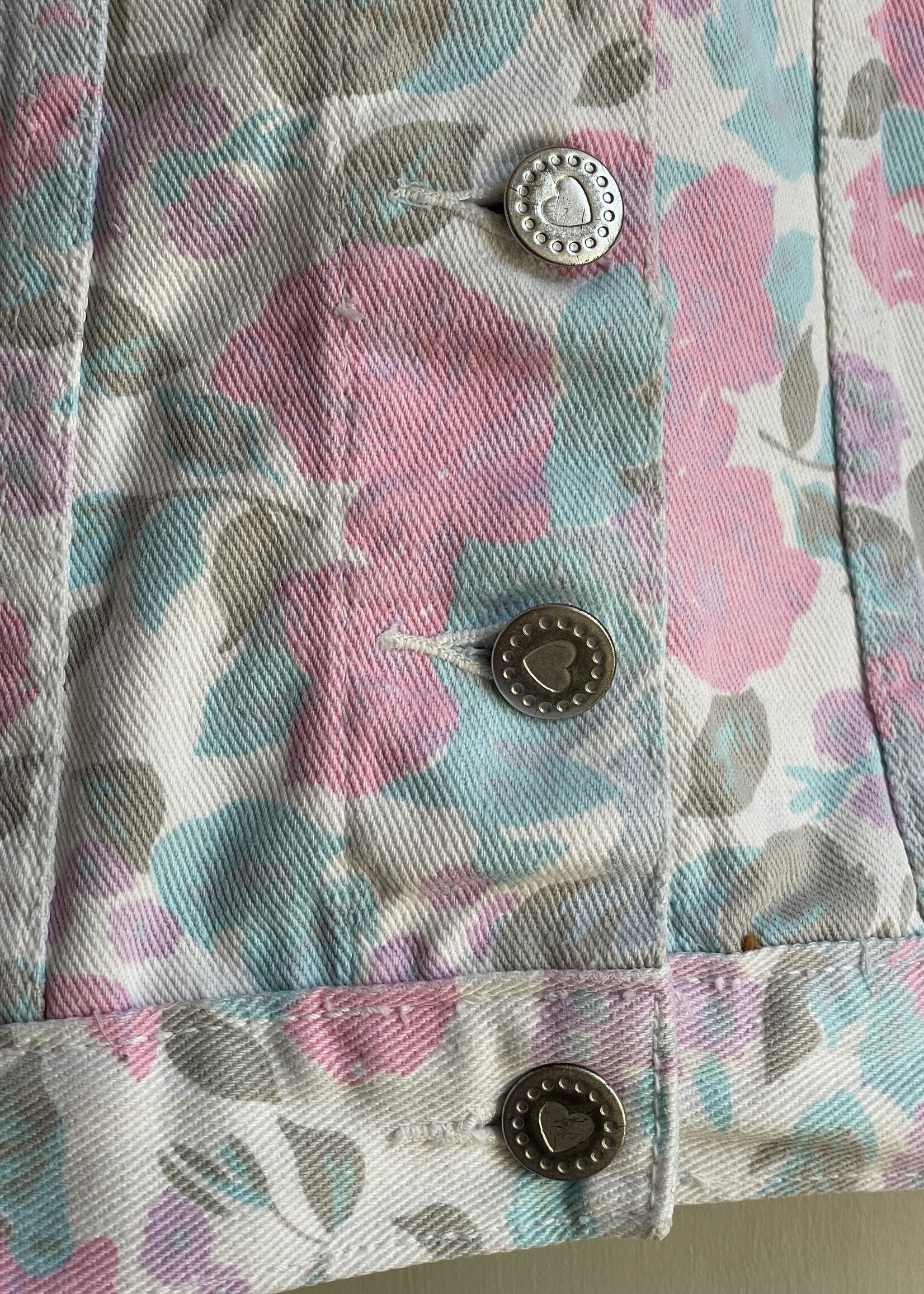 Vintage Floral Denim Jacket 8y