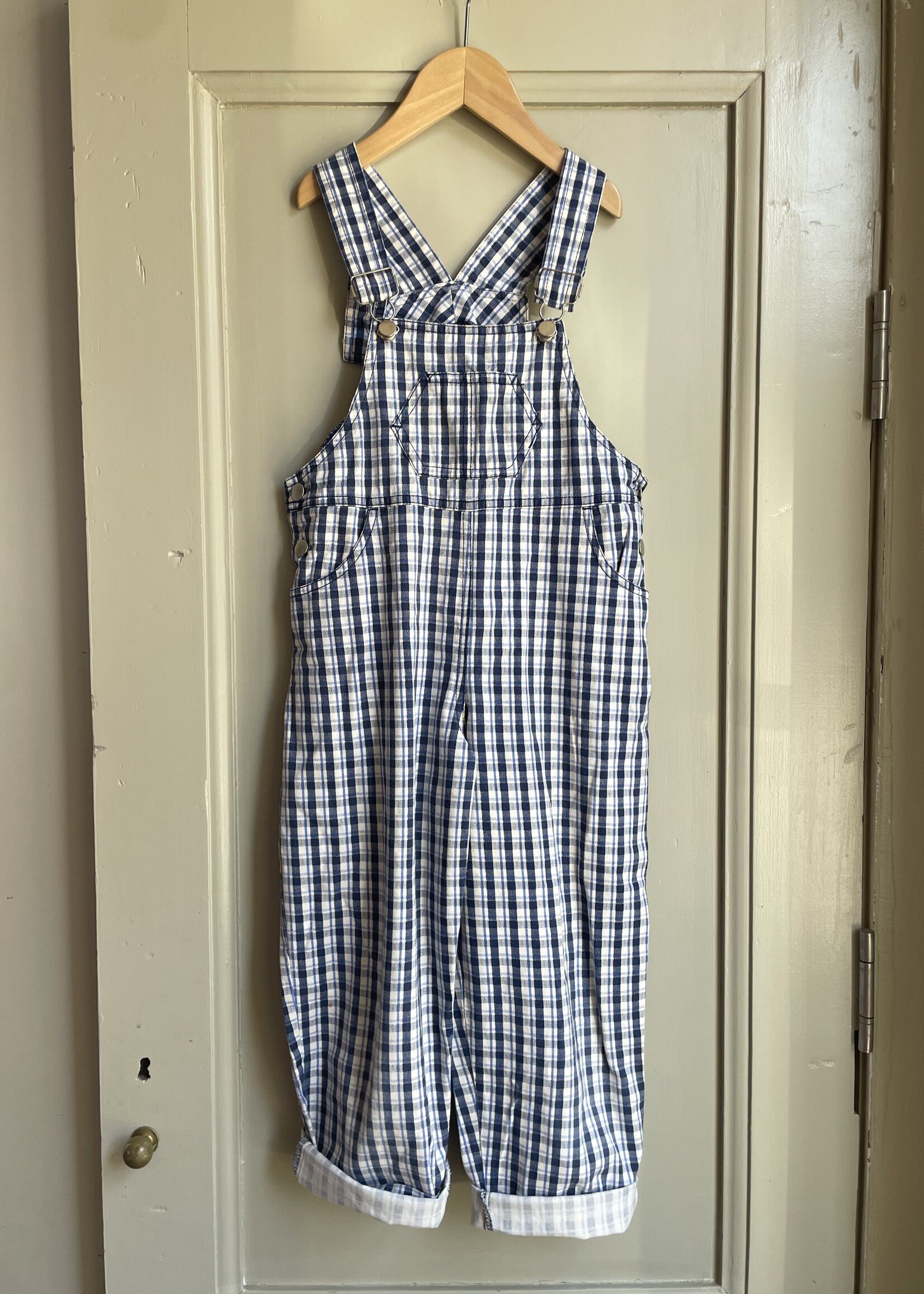 Vintage Checked Dungarees 8y