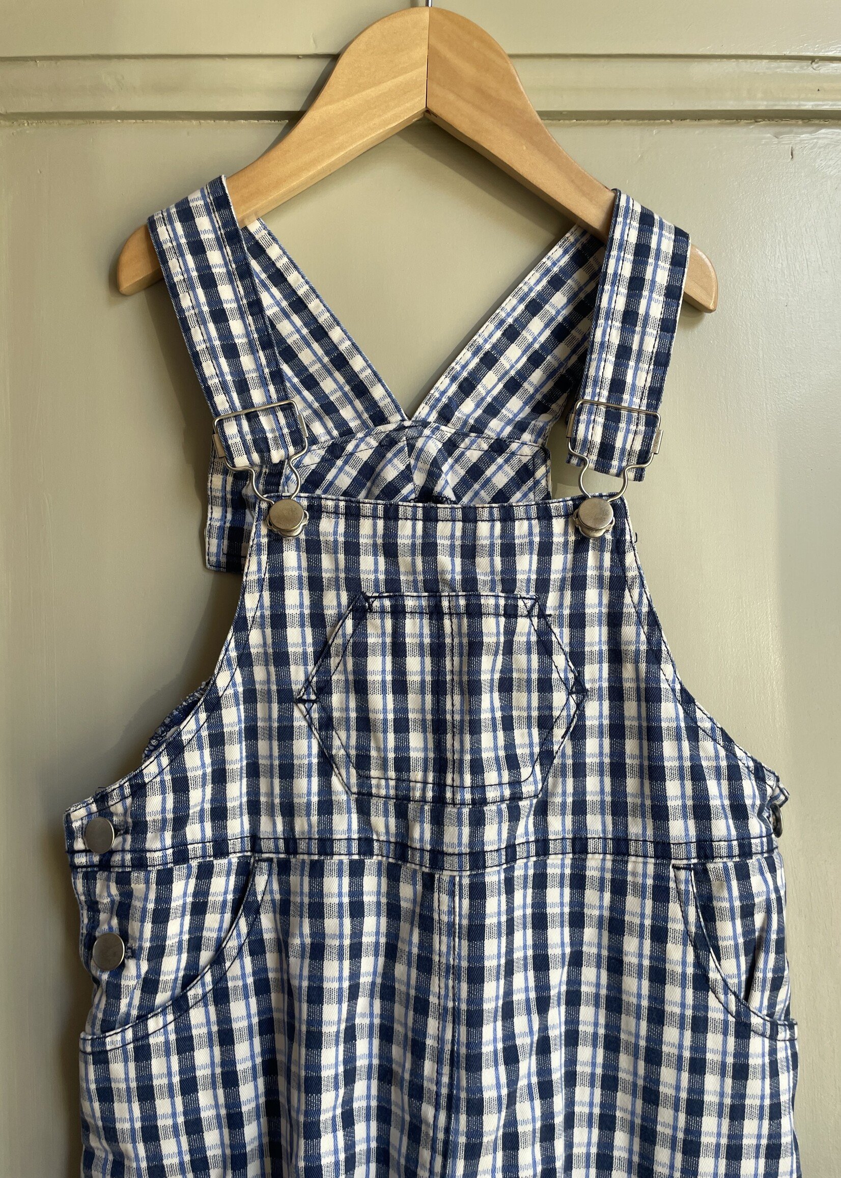 Vintage Checked Dungarees 8y