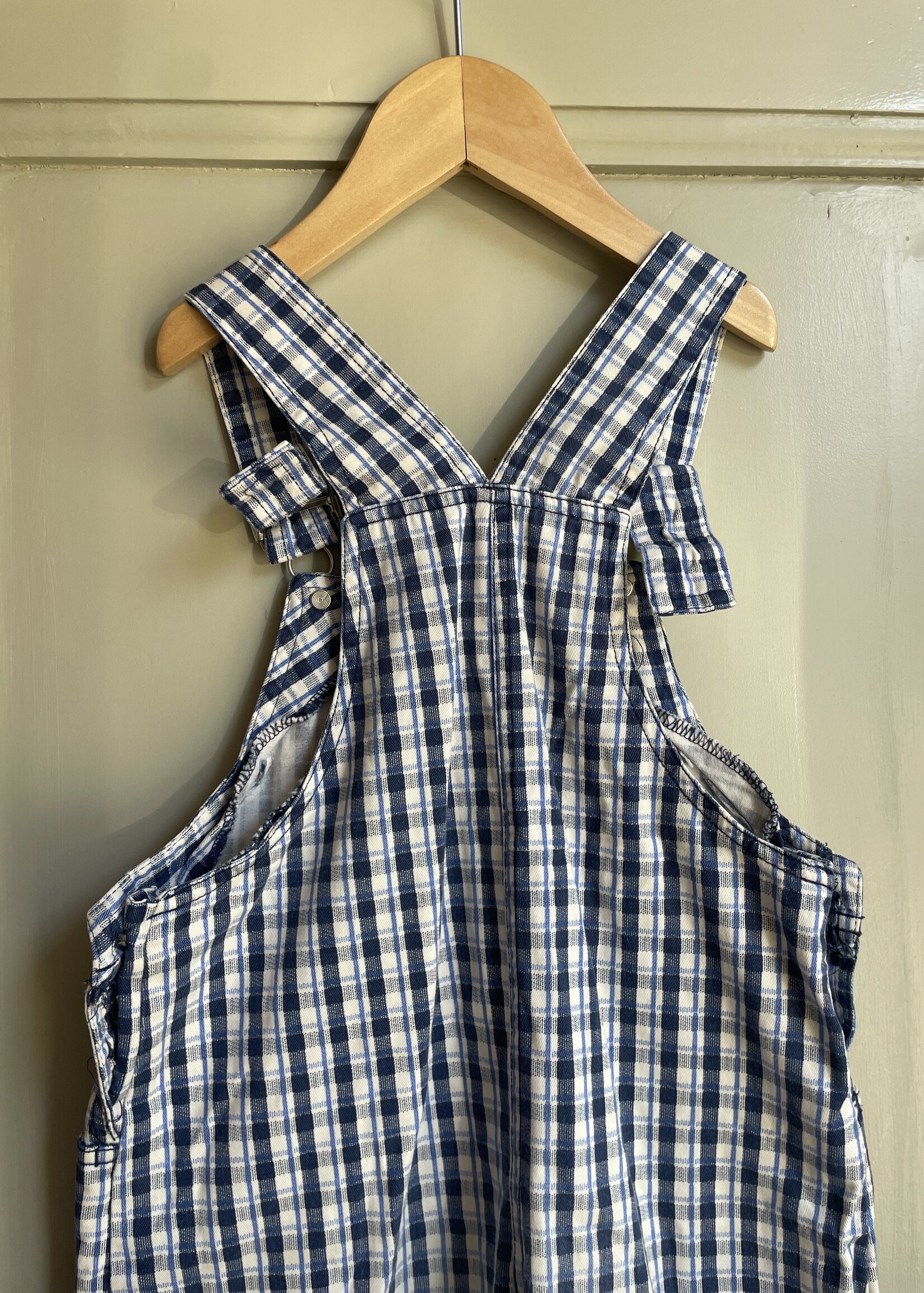 Vintage Checked Dungarees 8y