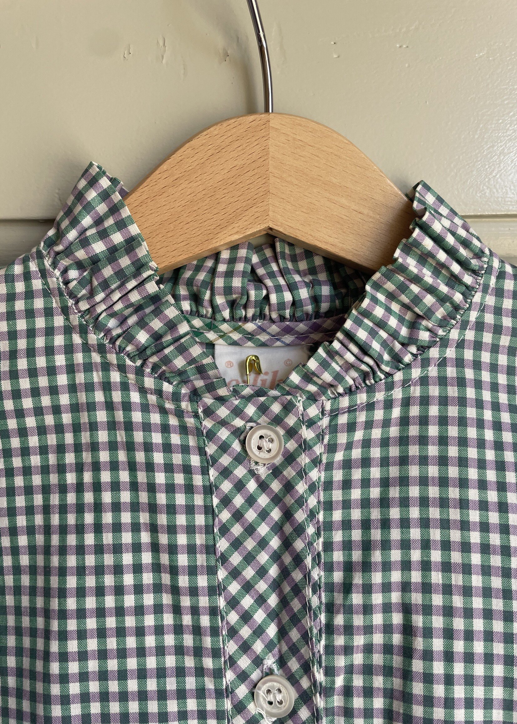 Oilily Green Purple Blocked Dress 8y