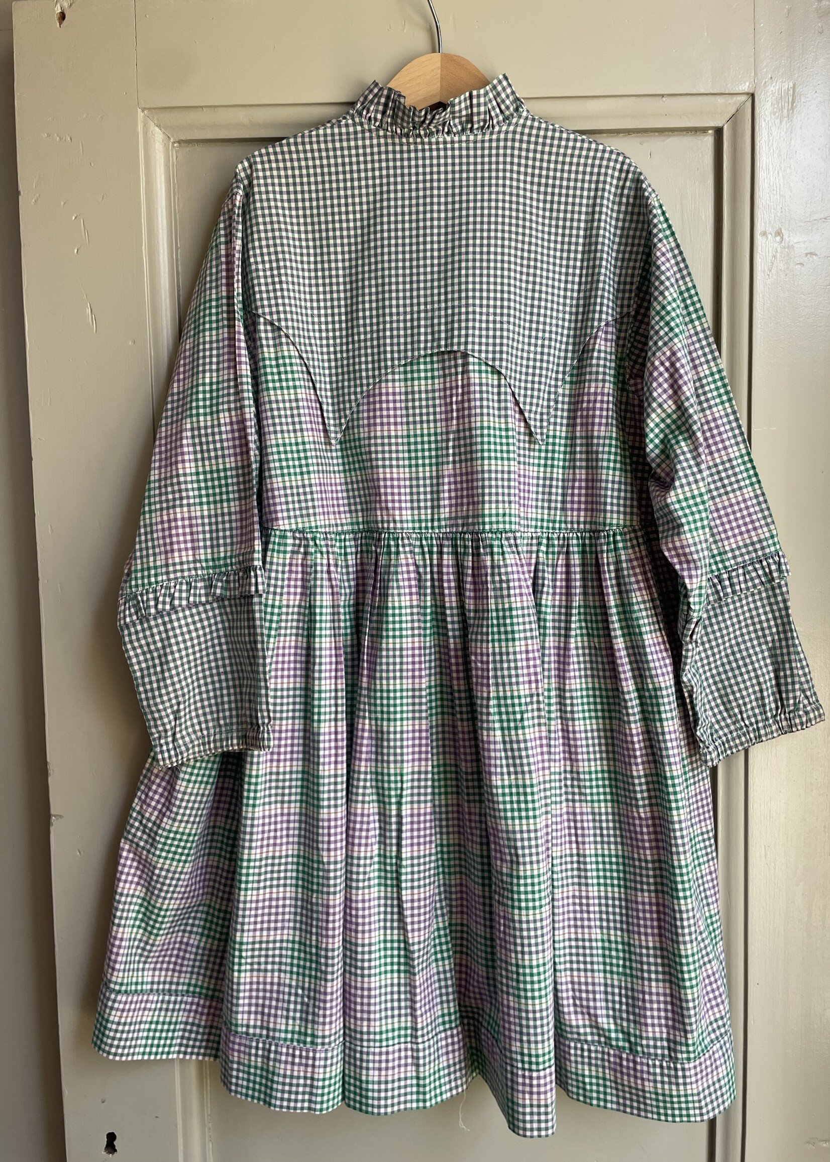 Oilily Green Purple Blocked Dress 8y