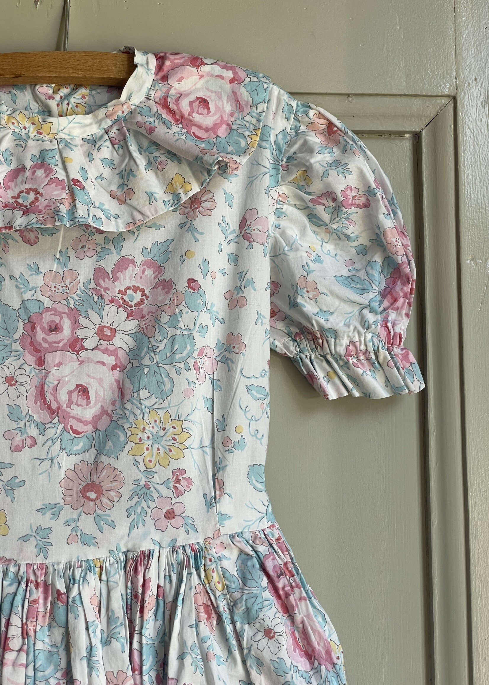 Handmade Floral Frilly Dress 8y