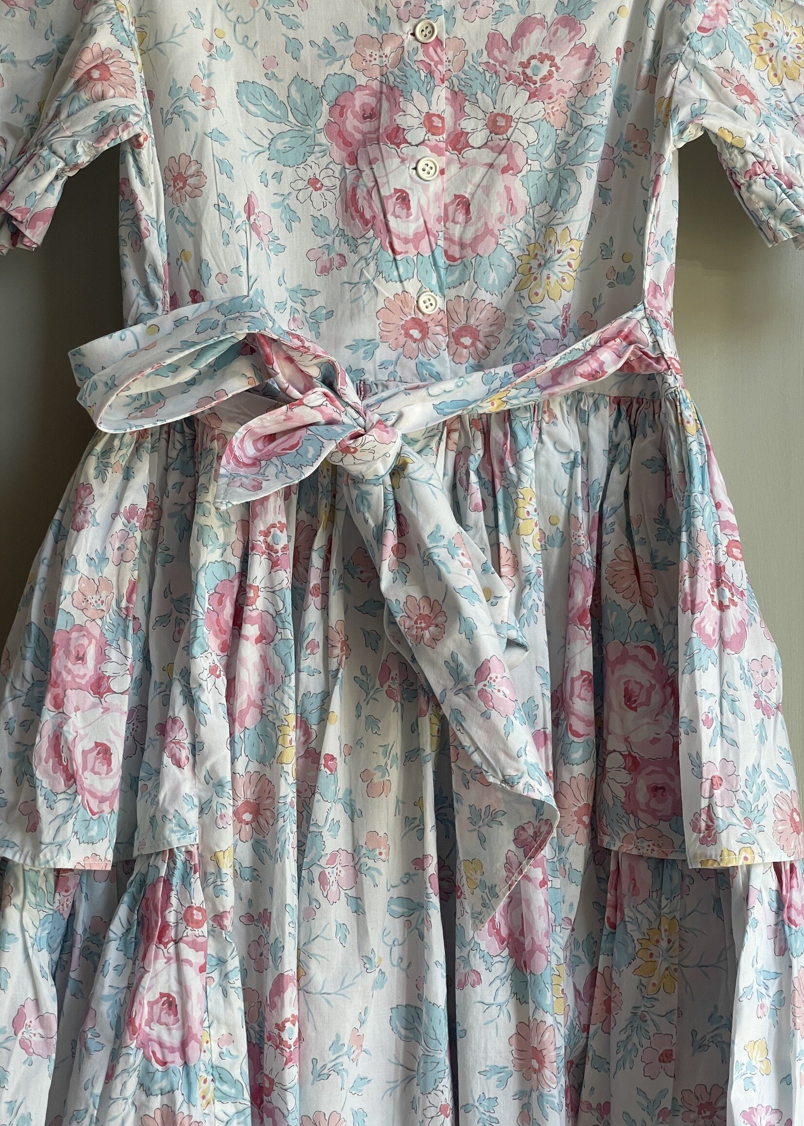 Handmade Floral Frilly Dress 8y