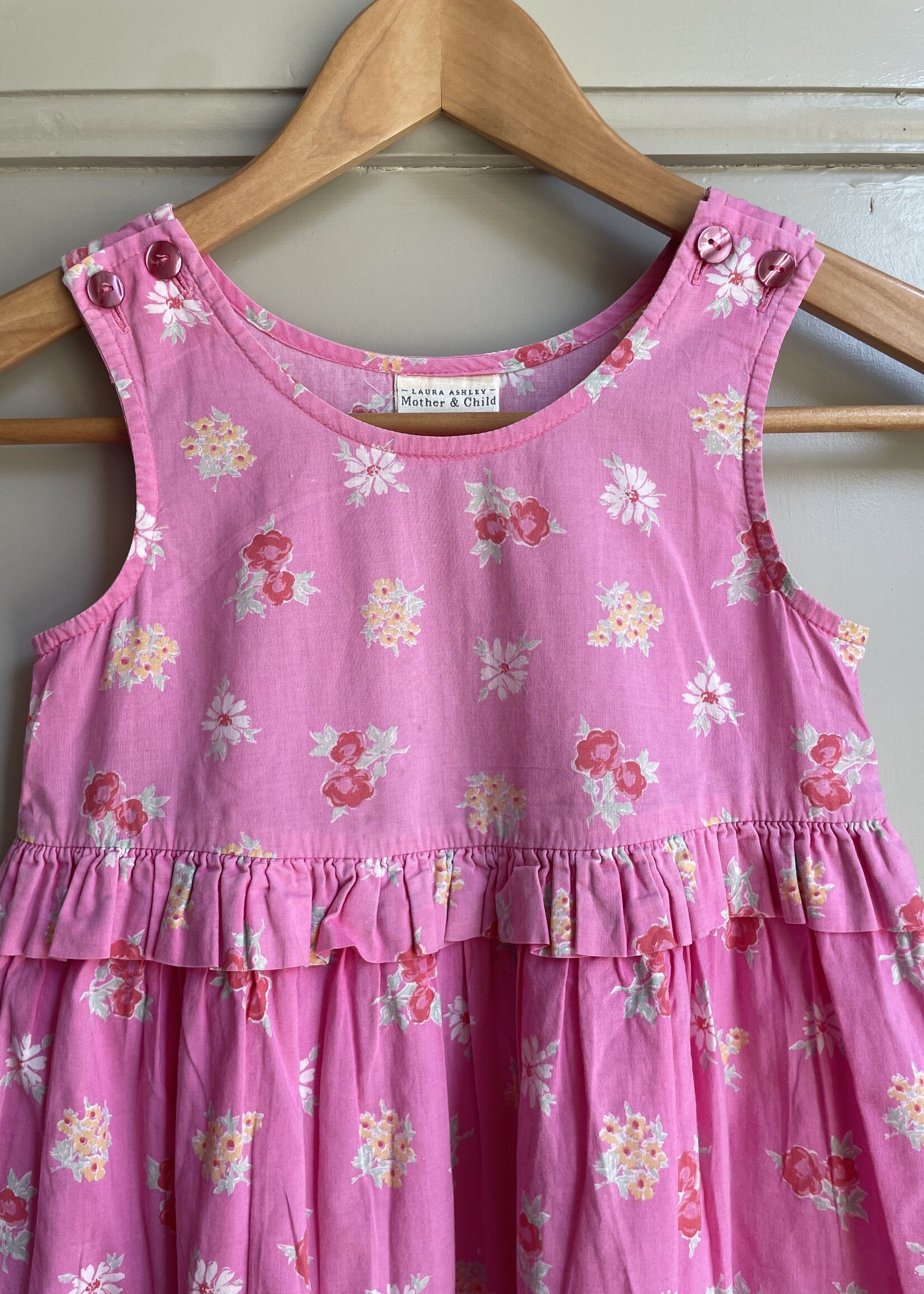 Laura Ashley Pink Floral Ruffle Dress 3-4y