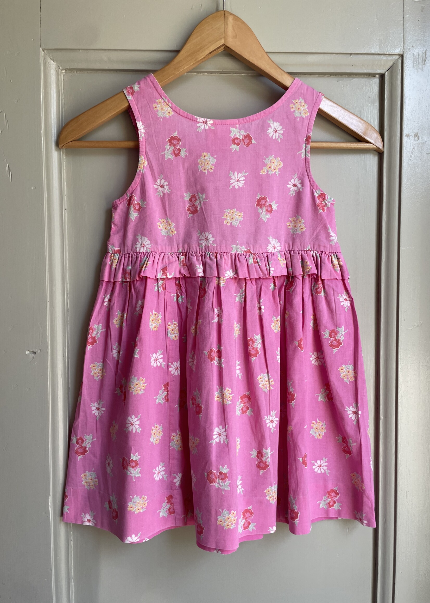 Laura Ashley Pink Floral Ruffle Dress 3-4y