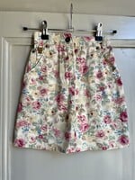 Vintage Floral Denim Skirt 6-8y
