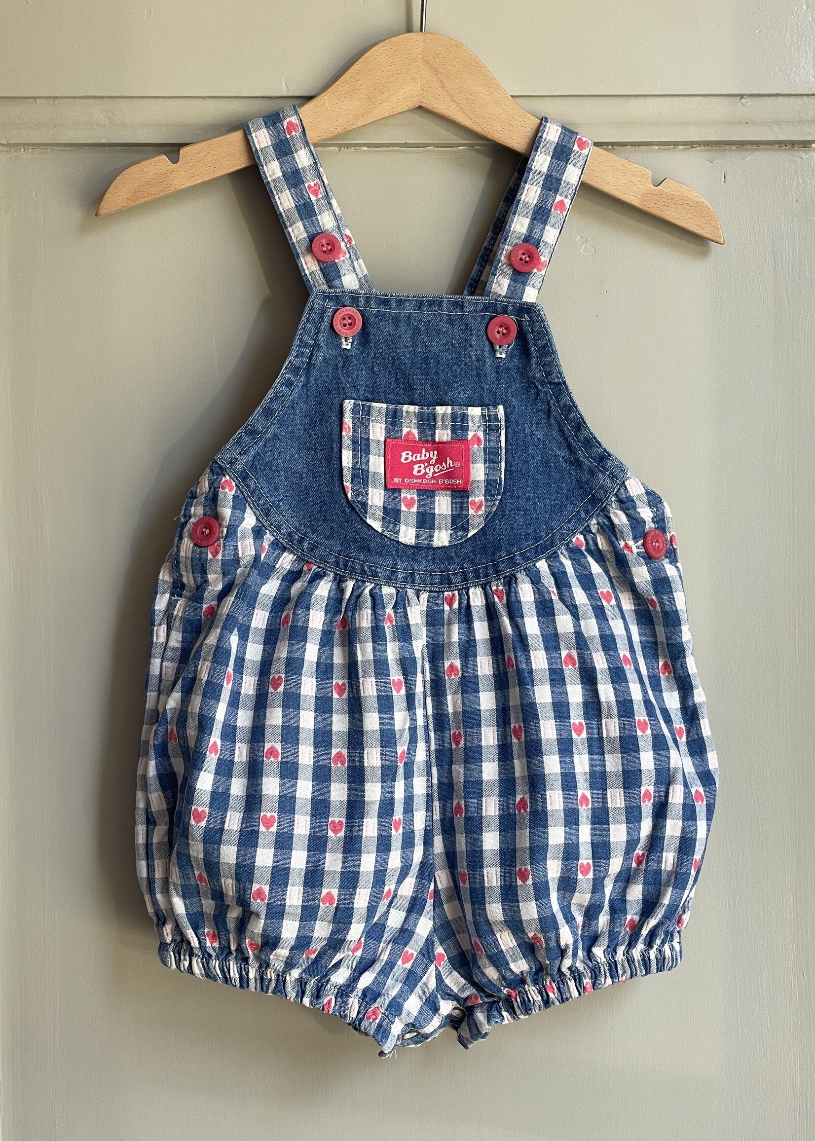 OshKosh USA Hearts Romper 12-18m