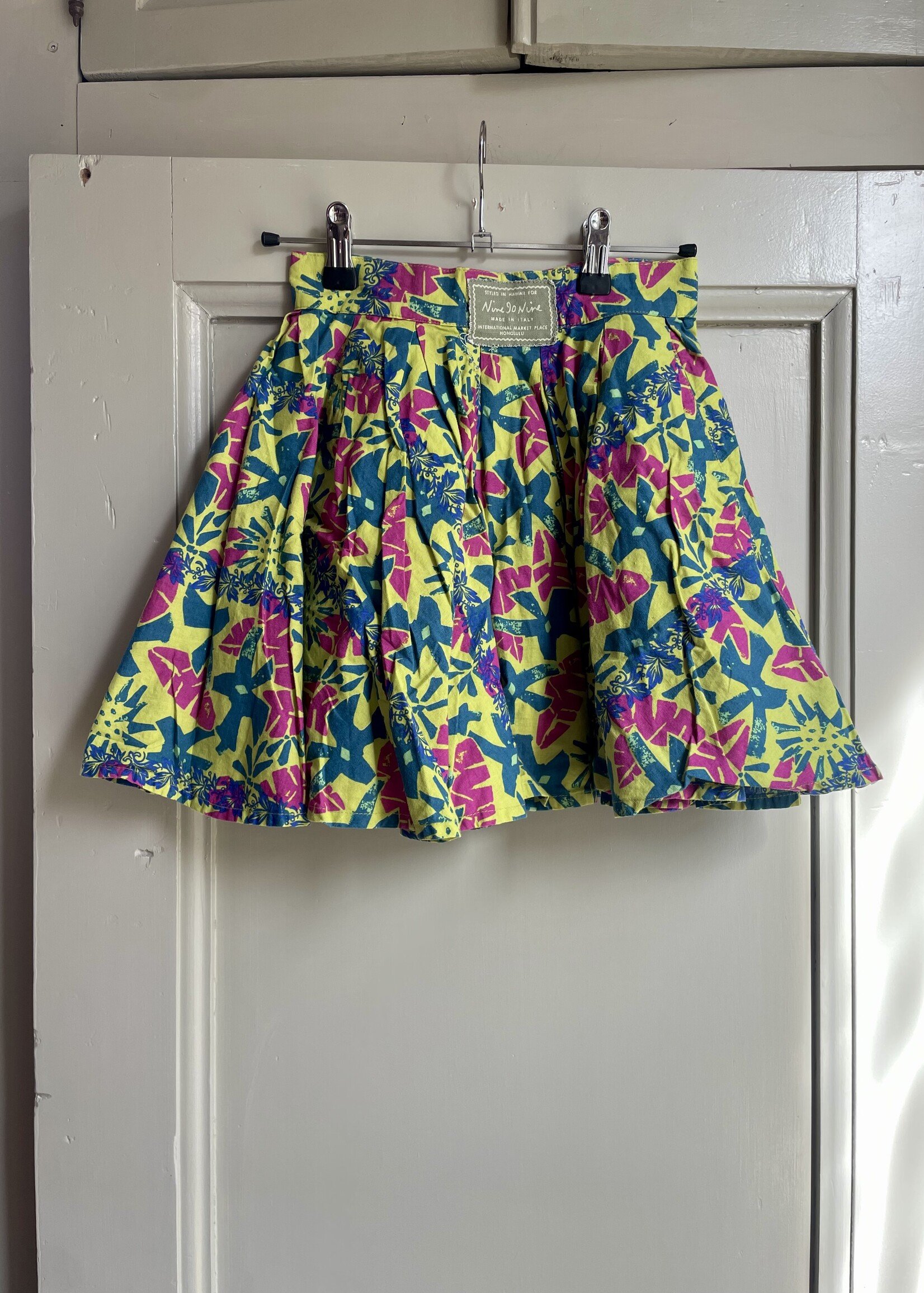Vintage Green Hawaiian Skirt 9-10y