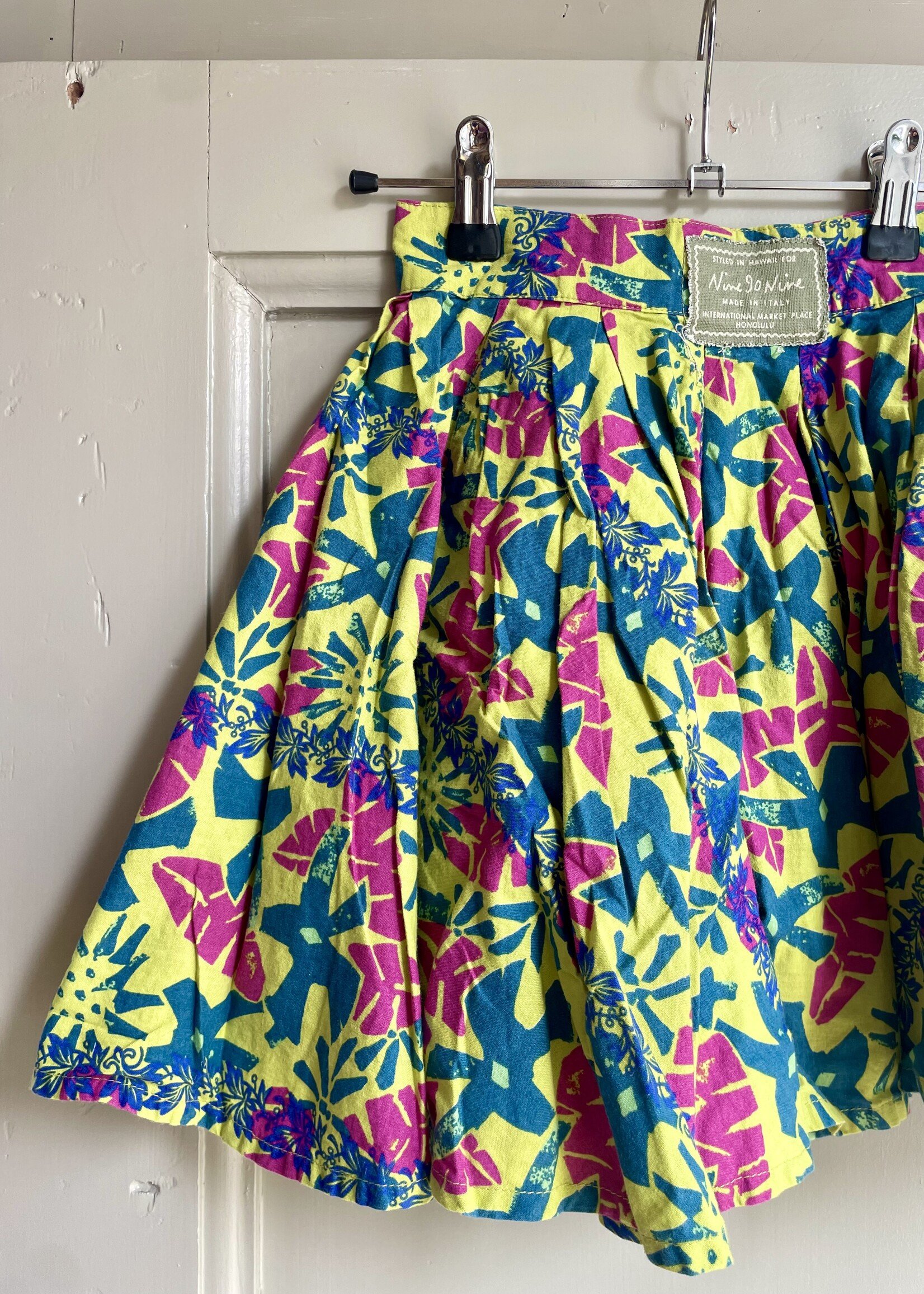 Vintage Green Hawaiian Skirt 9-10y