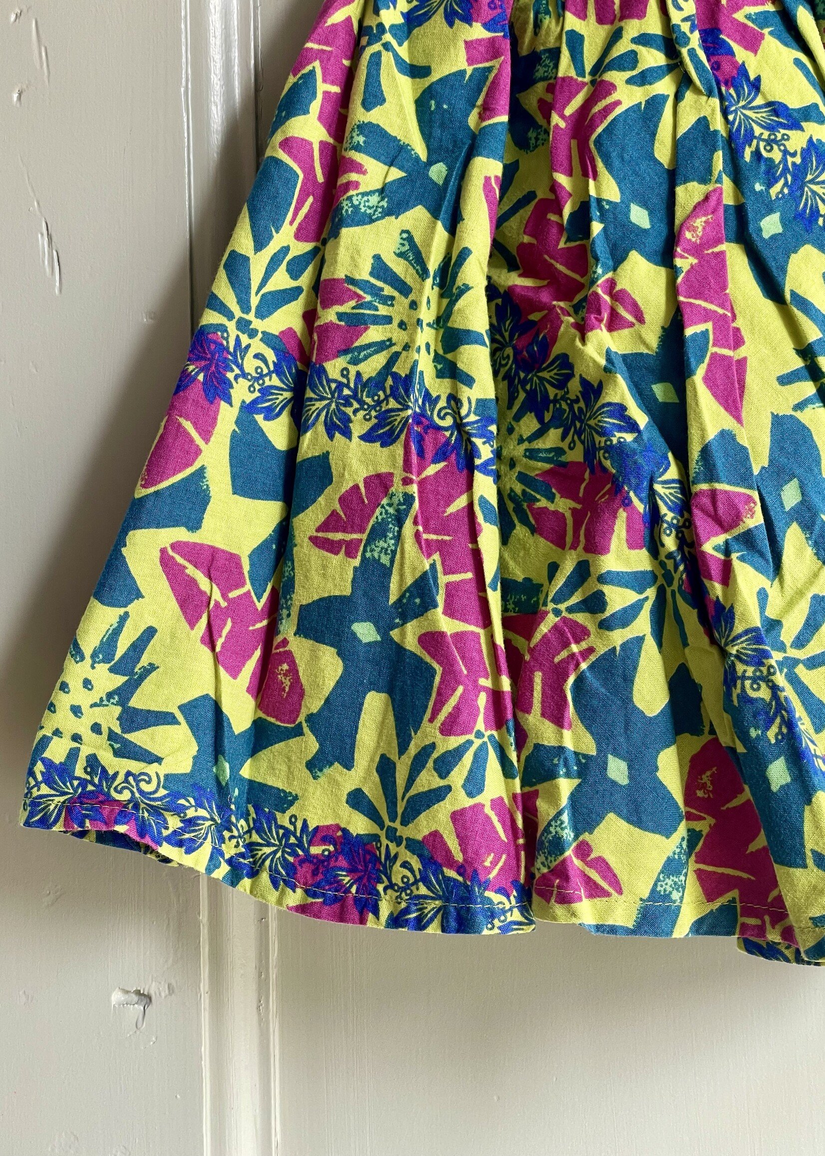 Vintage Green Hawaiian Skirt 9-10y