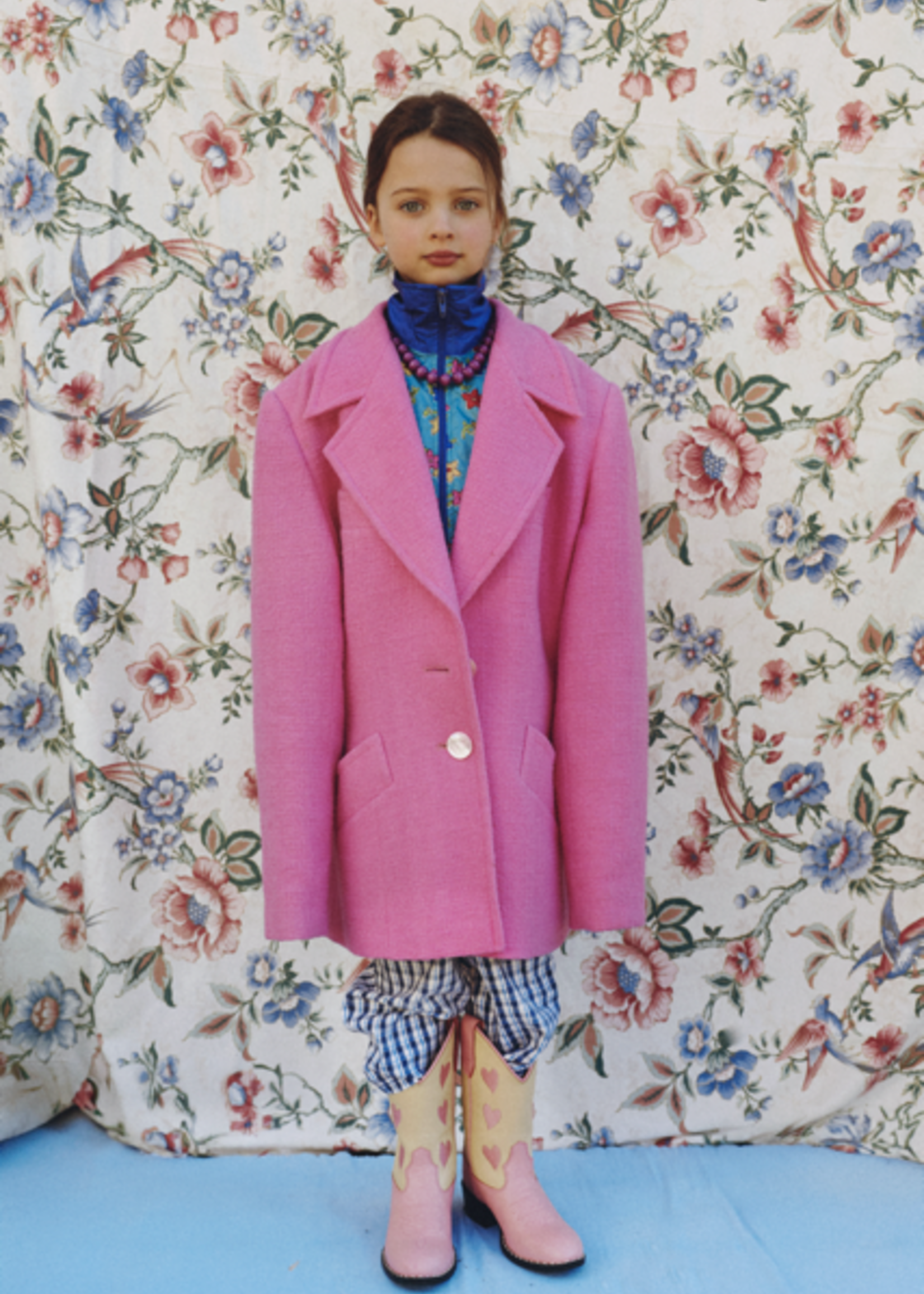 Vintage Floral Shiny Sports Jacket 6-8y