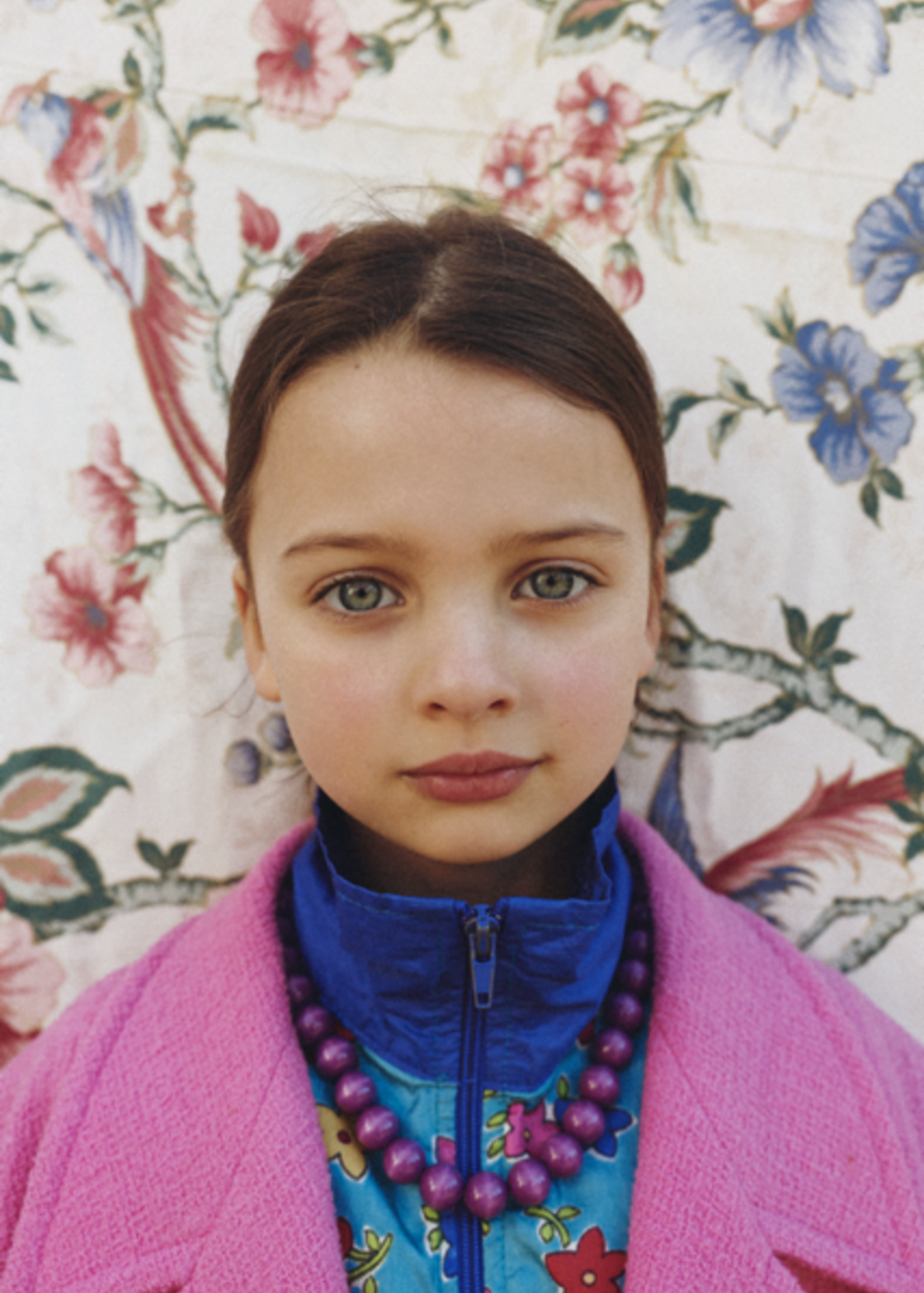 Vintage Floral Shiny Sports Jacket 6-8y