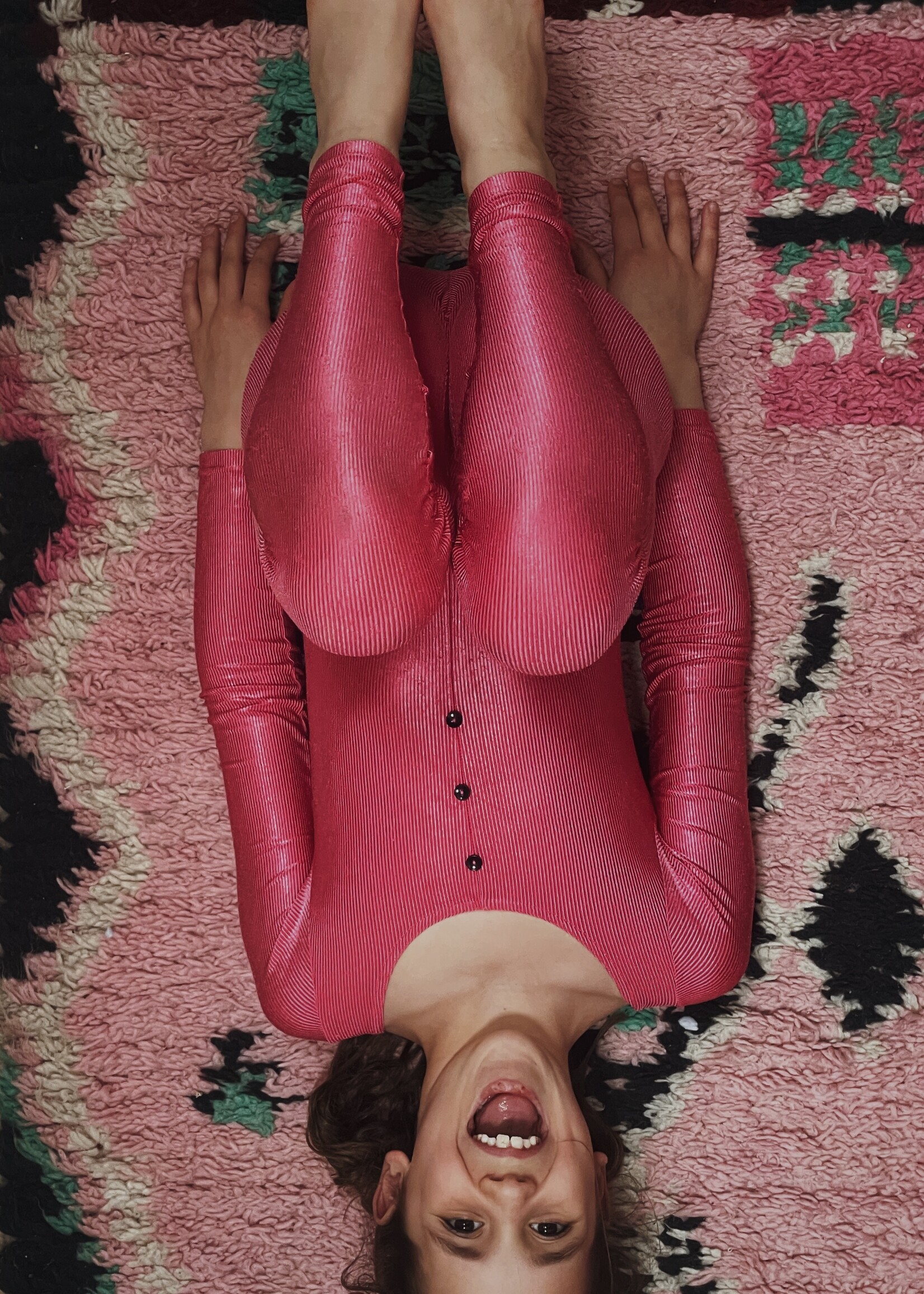 Vintage Shiny Pink Gym Suit 10-12y