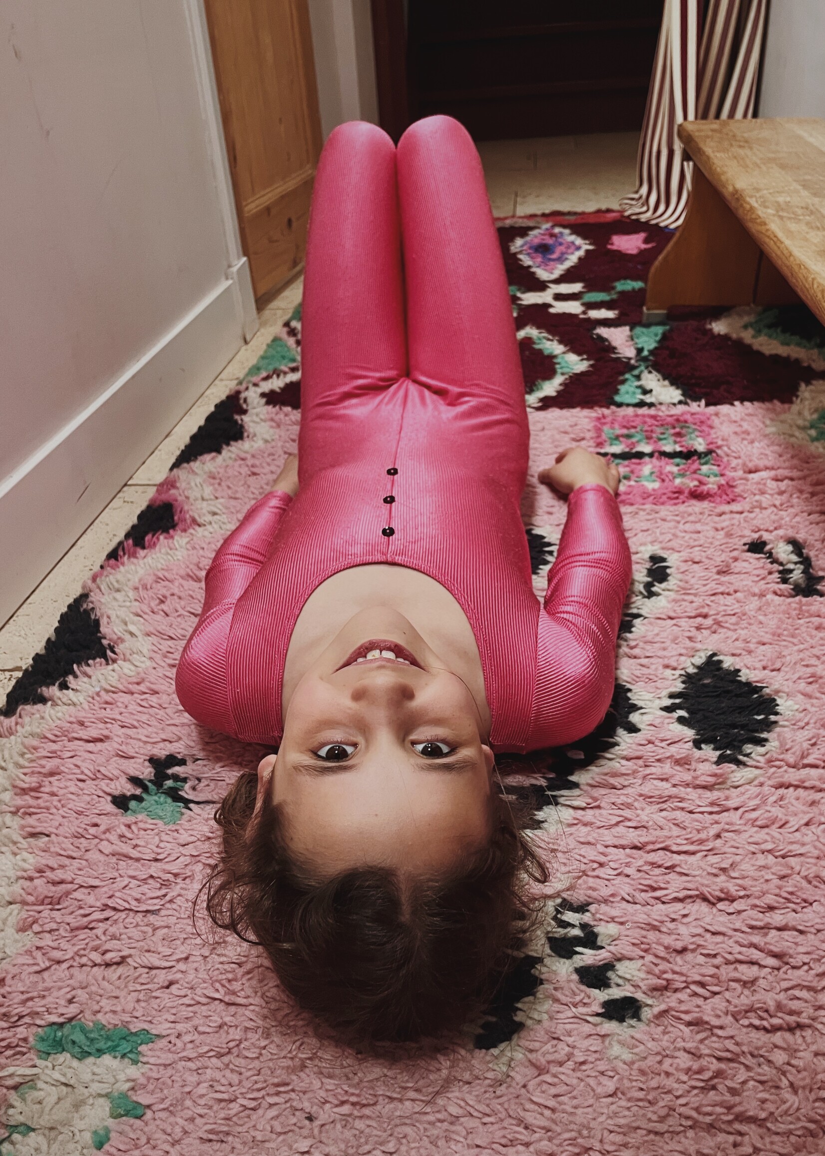 Vintage Shiny Pink Gym Suit 10-12y