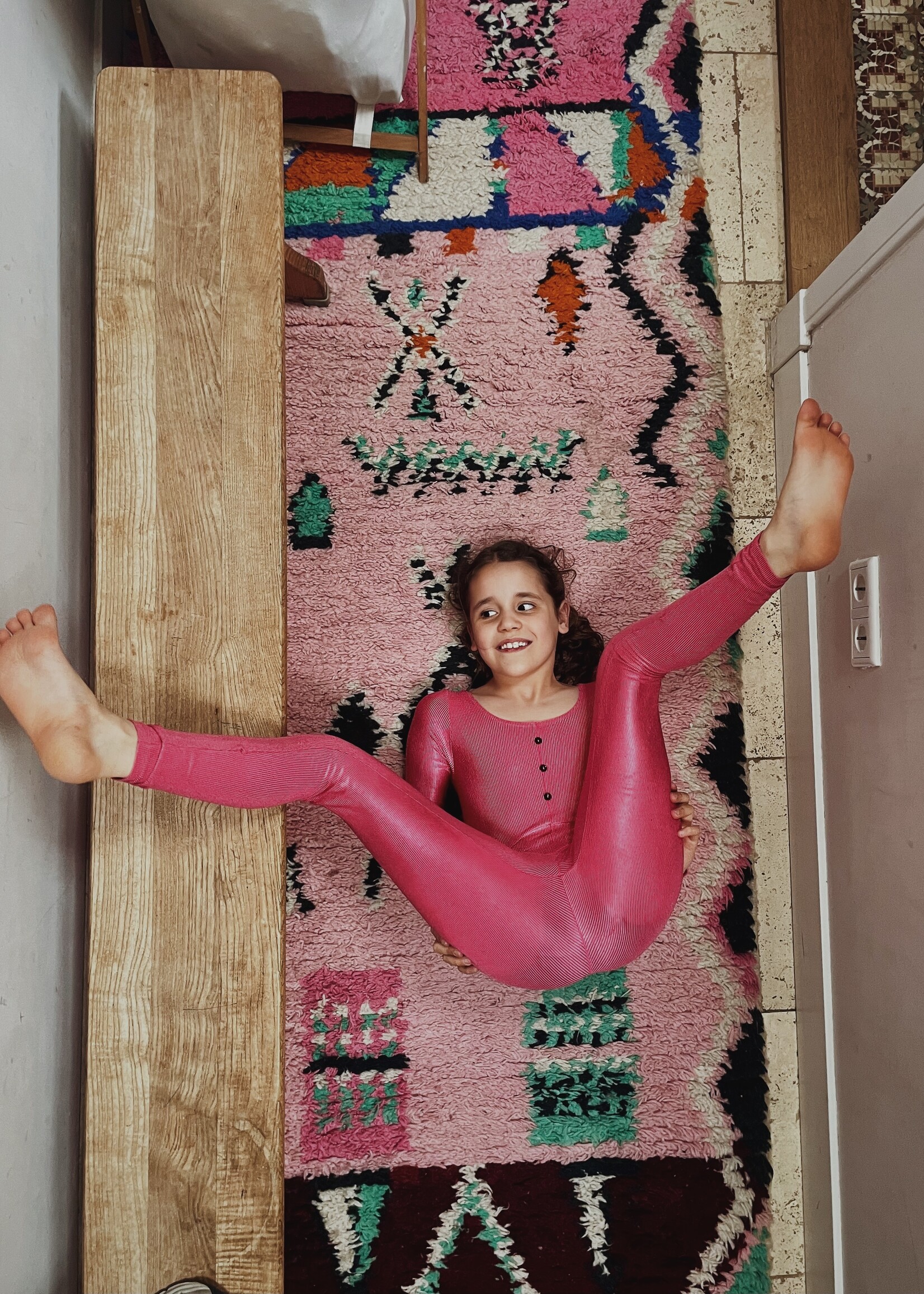 Vintage Shiny Pink Gym Suit 10-12y