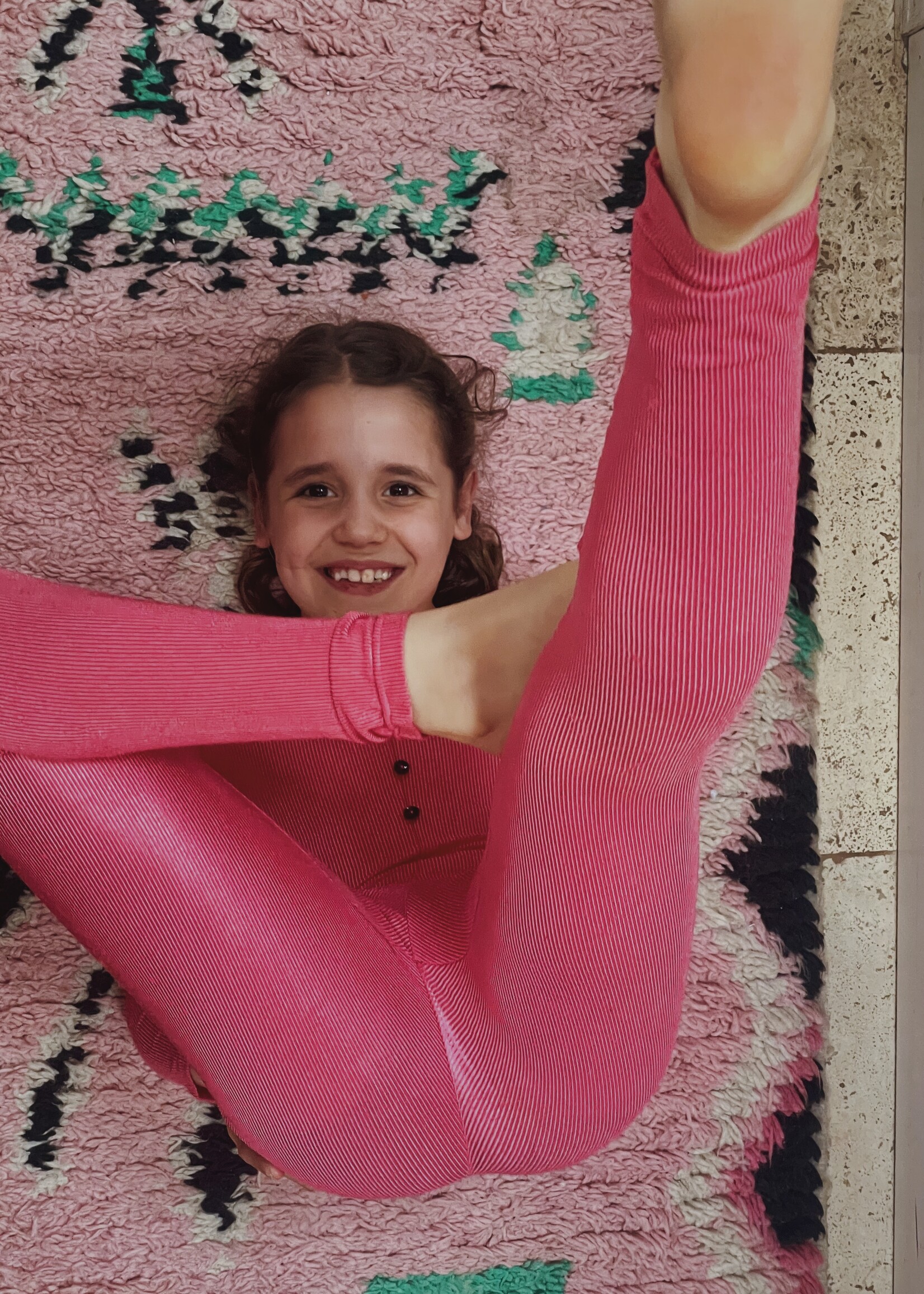 Vintage Shiny Pink Gym Suit 10-12y