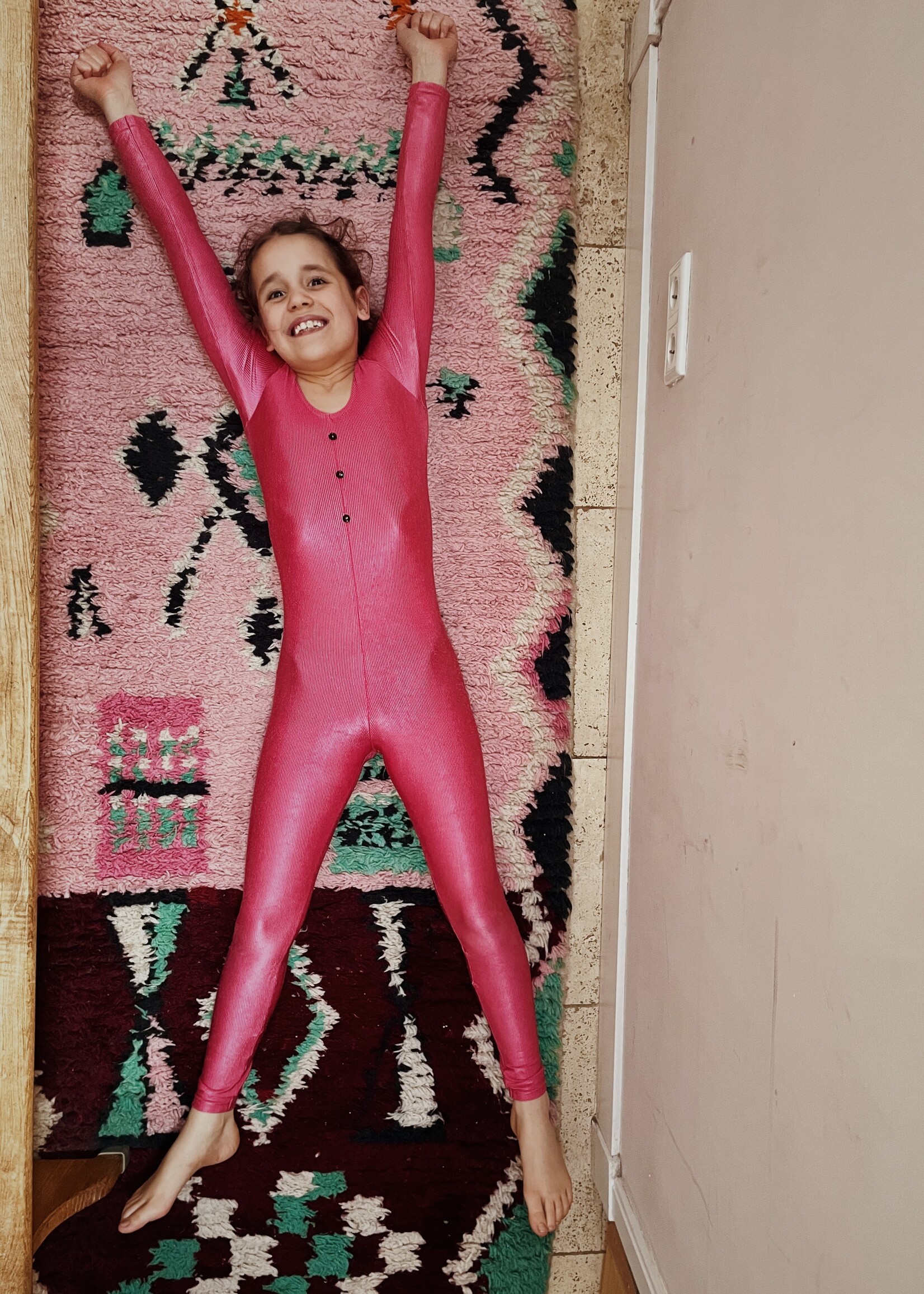 Vintage Shiny Pink Gym Suit 10-12y