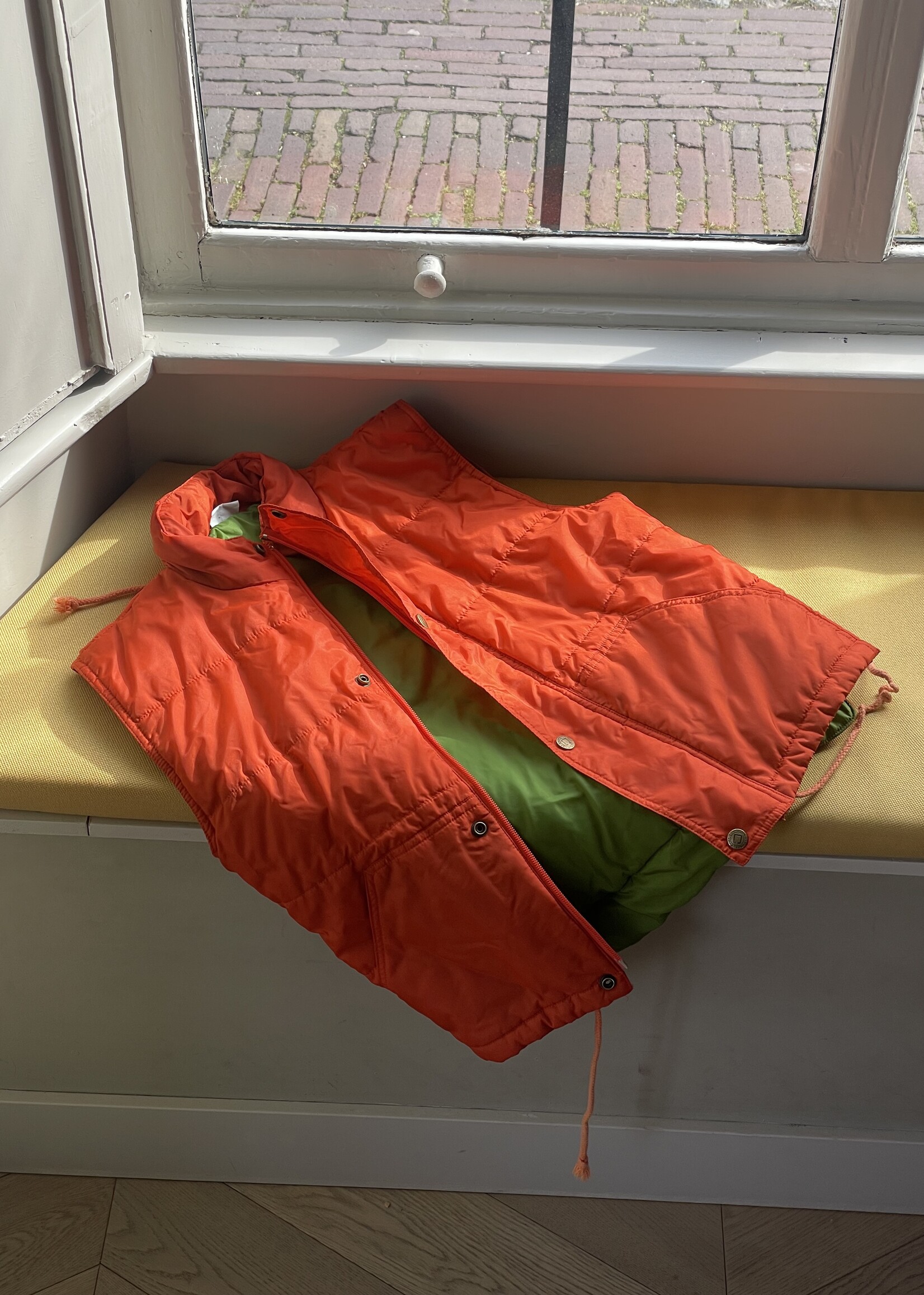 Vintage Orange Green Bodywarmer 9y