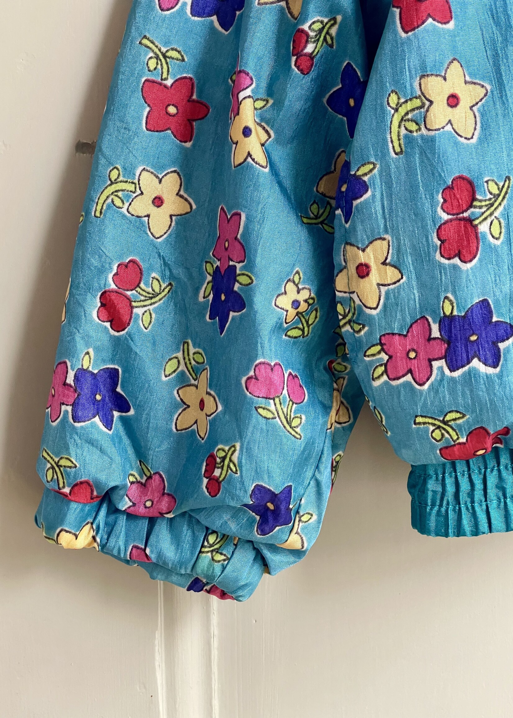 Vintage Floral Shiny Sports Jacket 6-8y