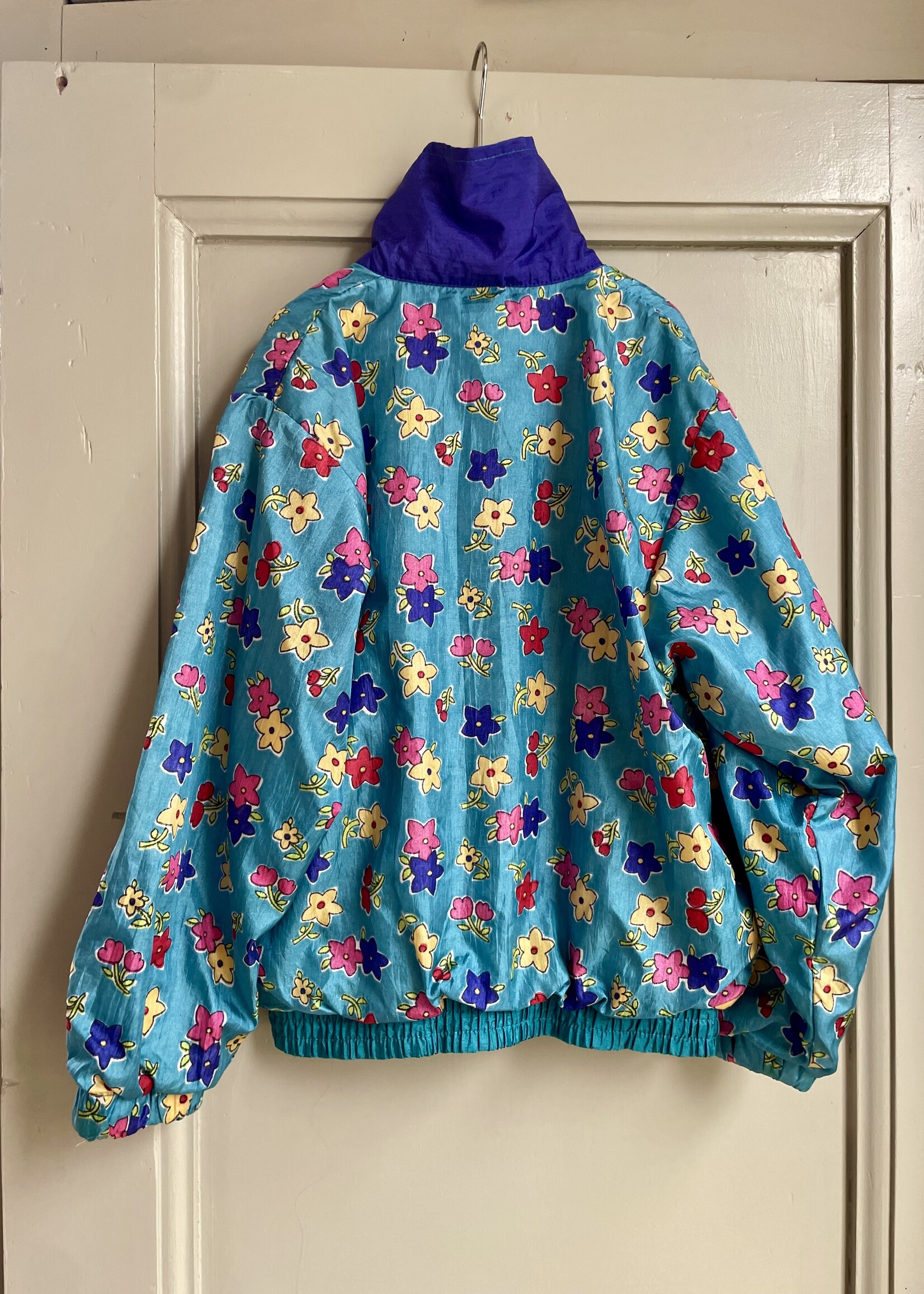 Vintage Floral Shiny Sports Jacket 6-8y