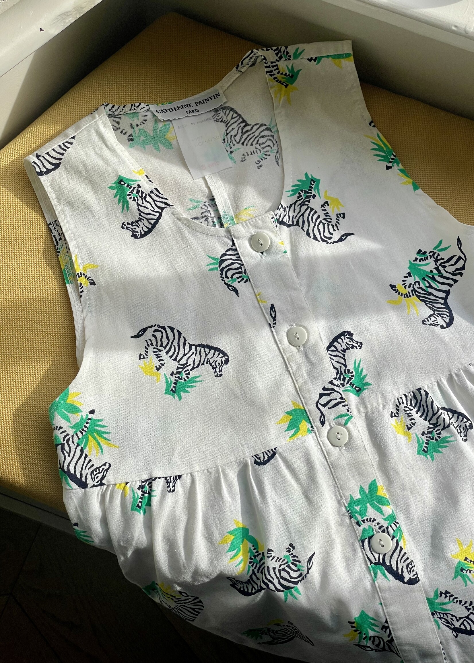 Vintage Zebra Playsuit 4-6y