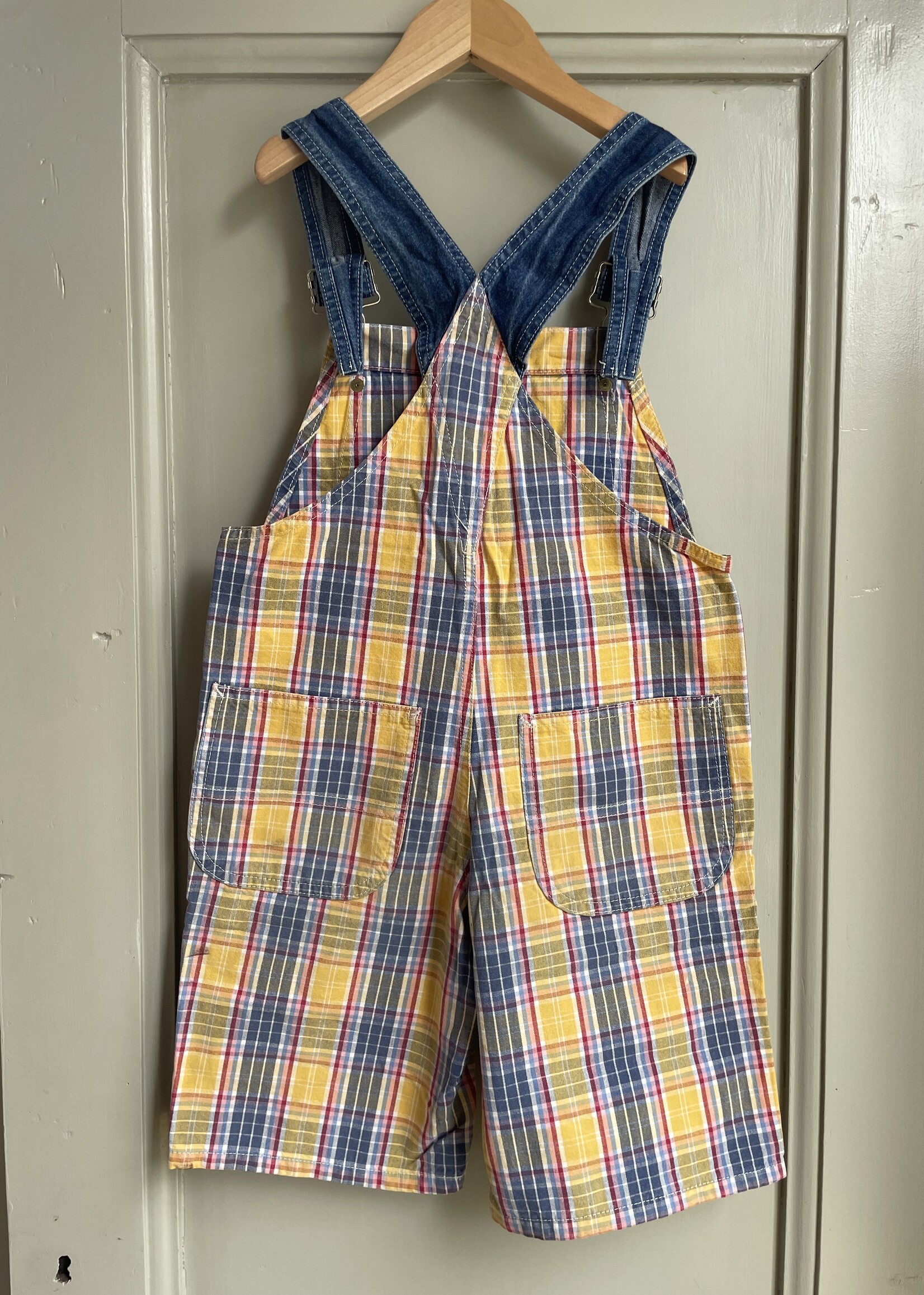 United Colors of Benetton Checked Denim Shortall 4-6y