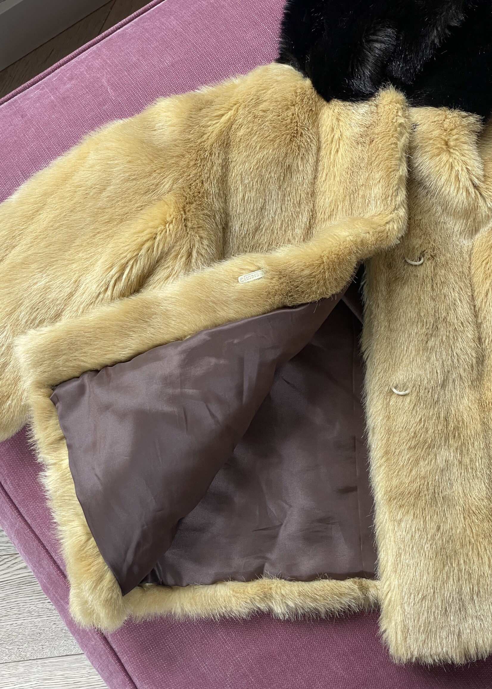 Vintage Faux Fur Hooded Bear Jacket 4-5y