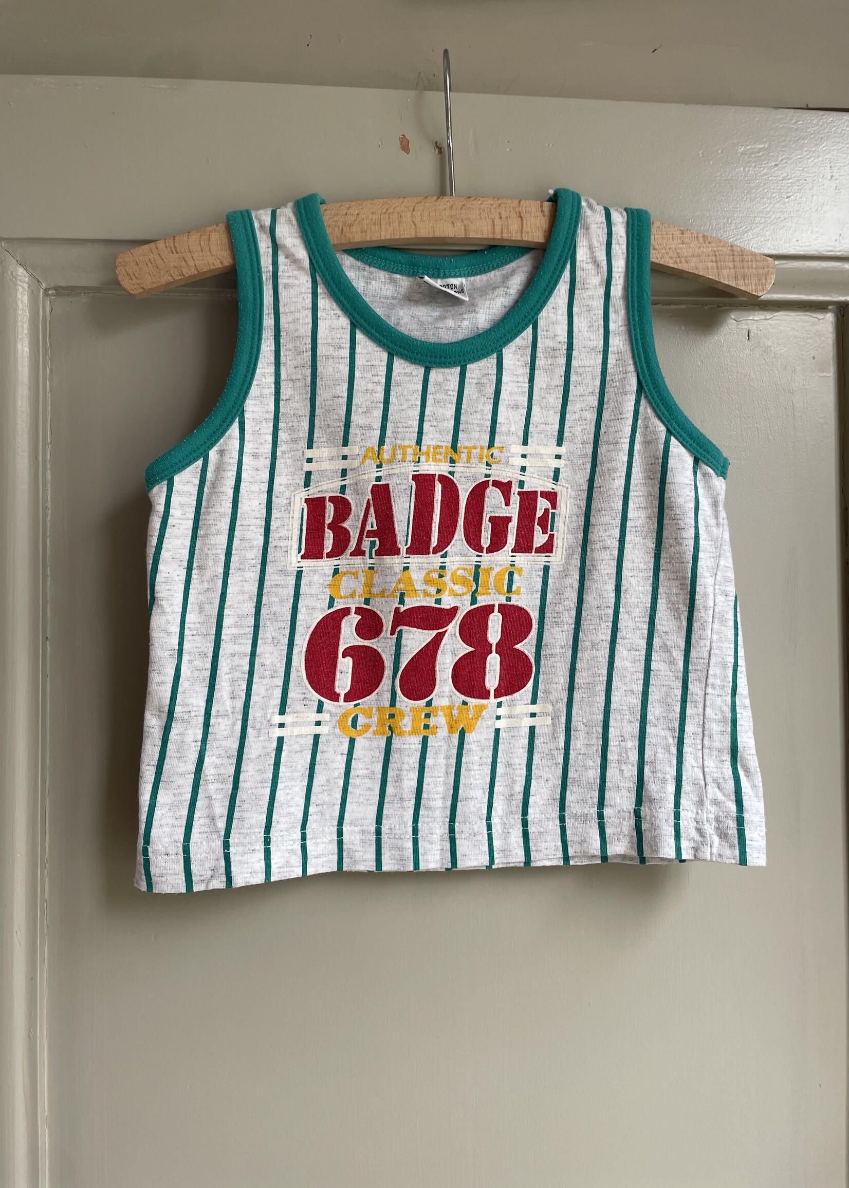 Vintage Striped Sports Tank Top 2y