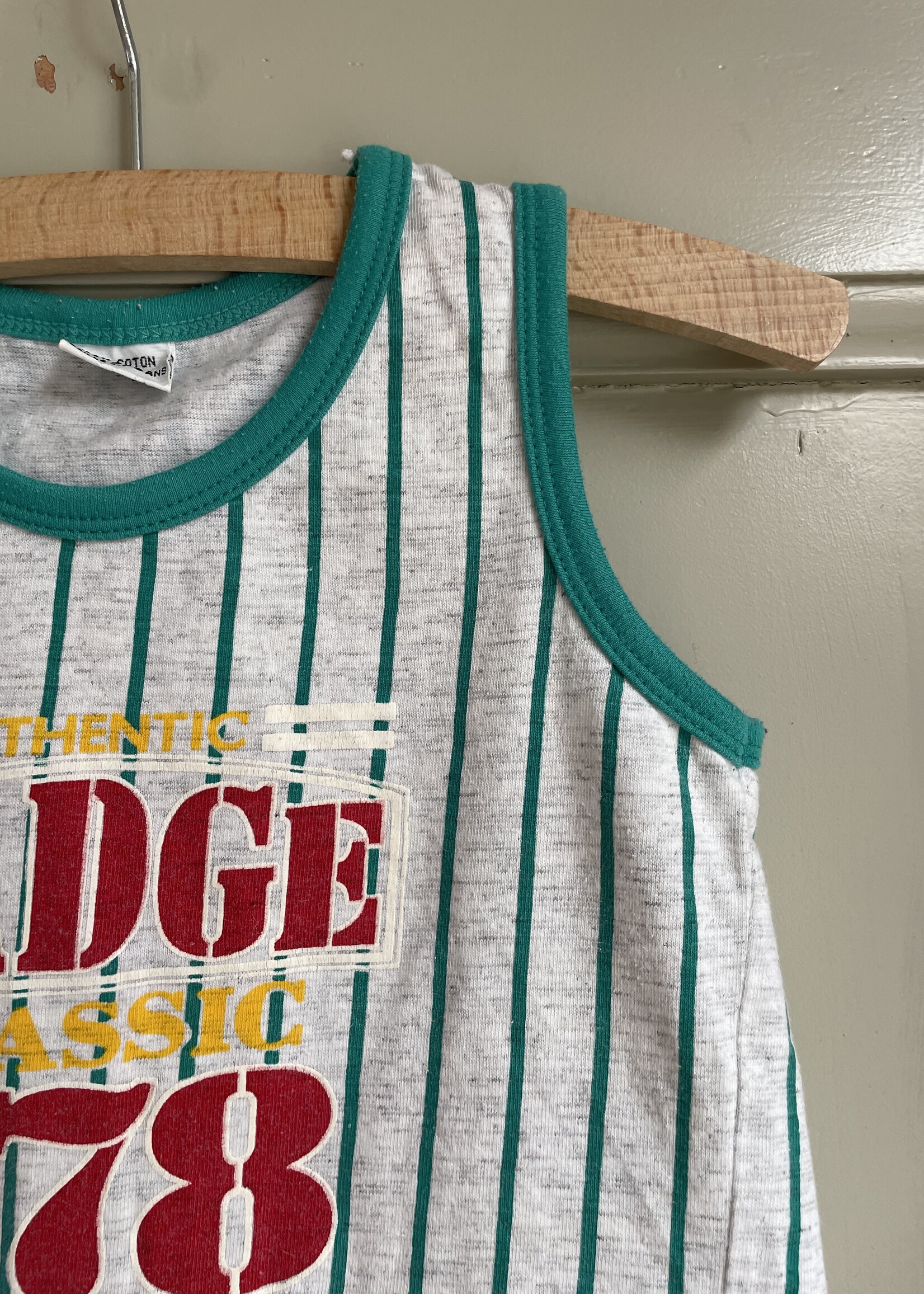 Vintage Striped Sports Tank Top 2y