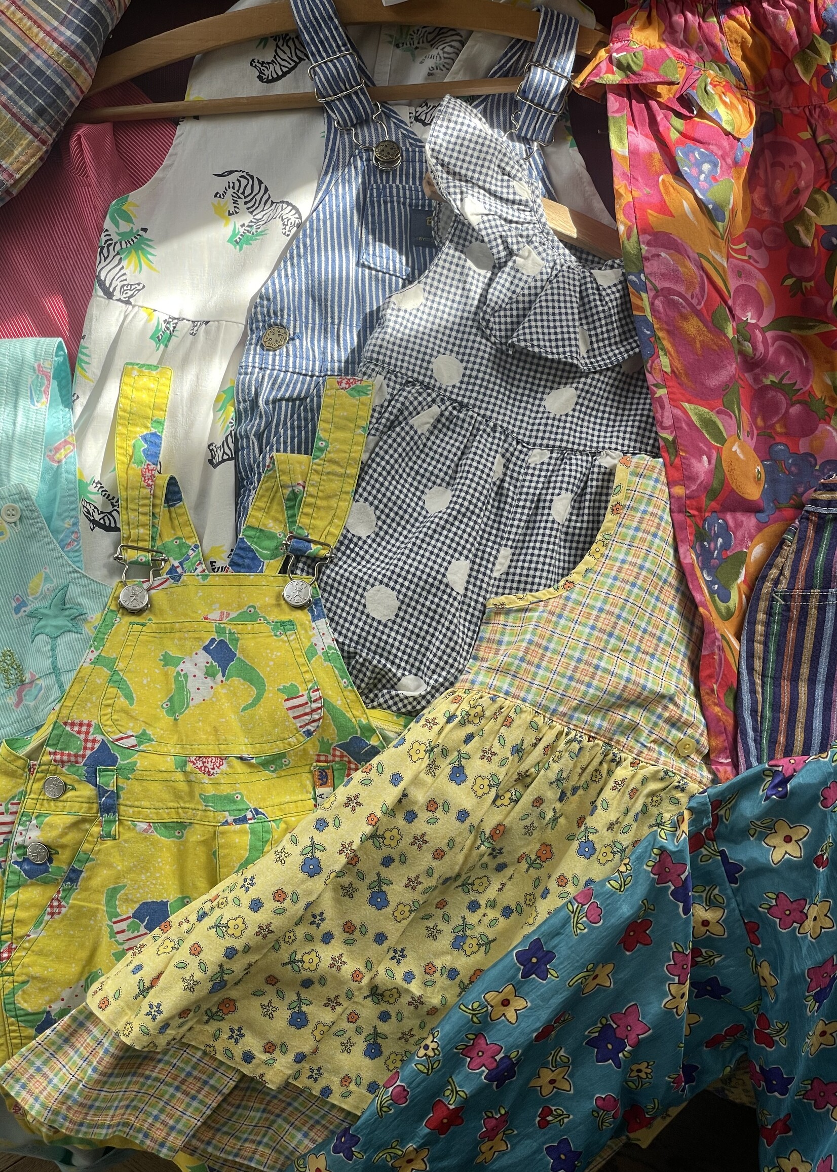 Vintage Yellow Checked Floral Dress 2y