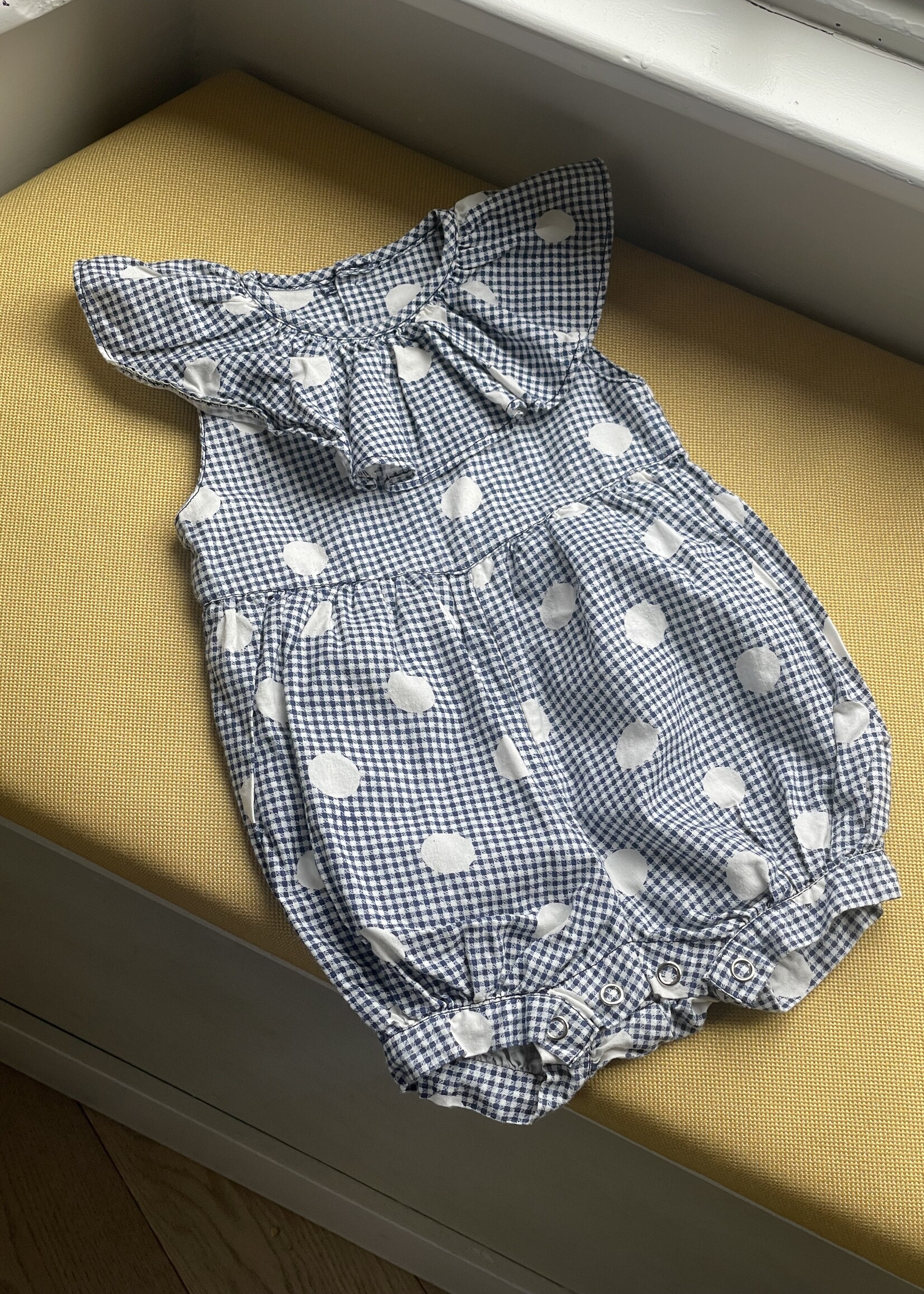 Vintage Dots Vichy Playsuit 3m