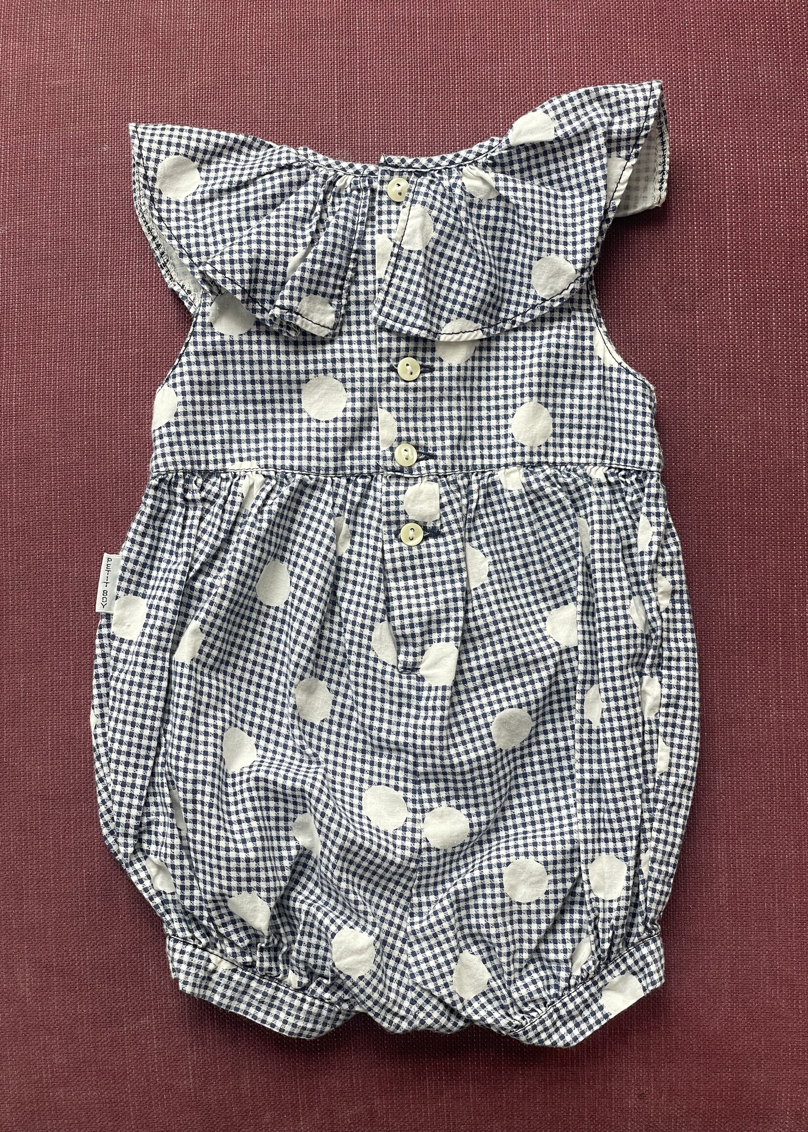 Vintage Dots Vichy Playsuit 3m