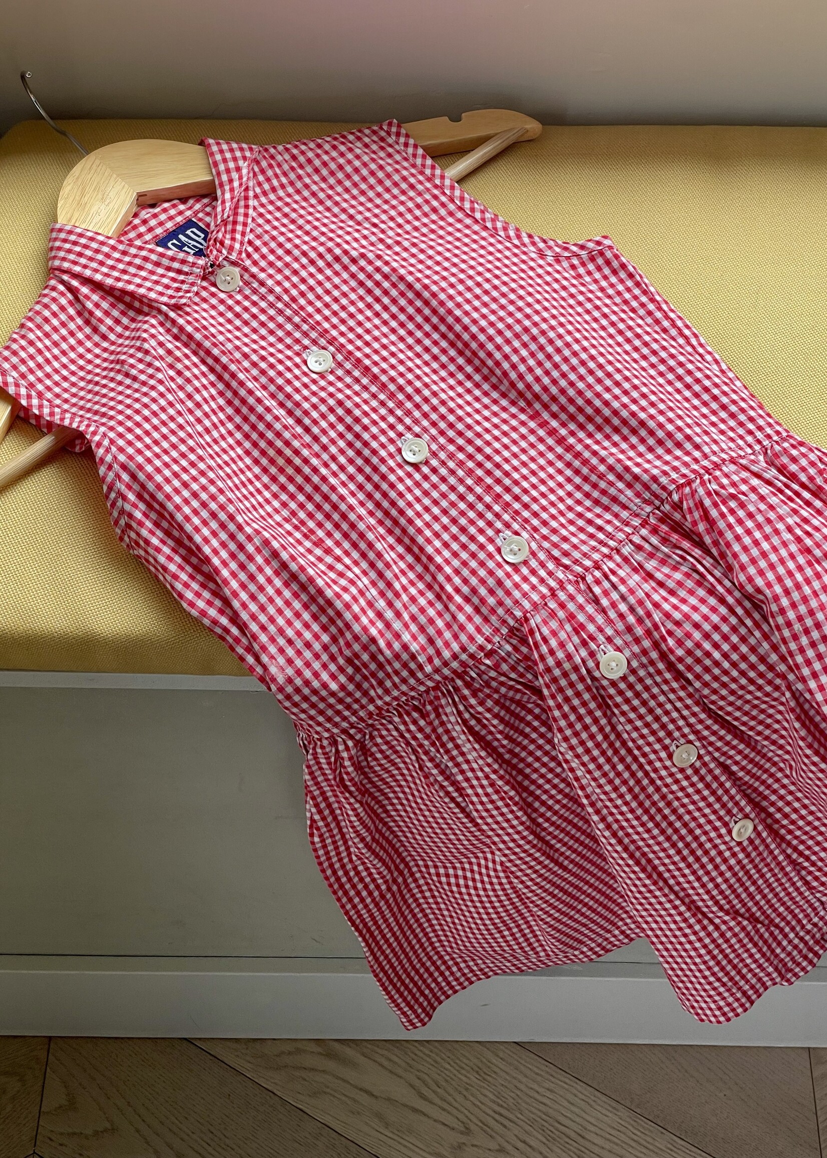 Gap Red Vichy Summer Dress 10y