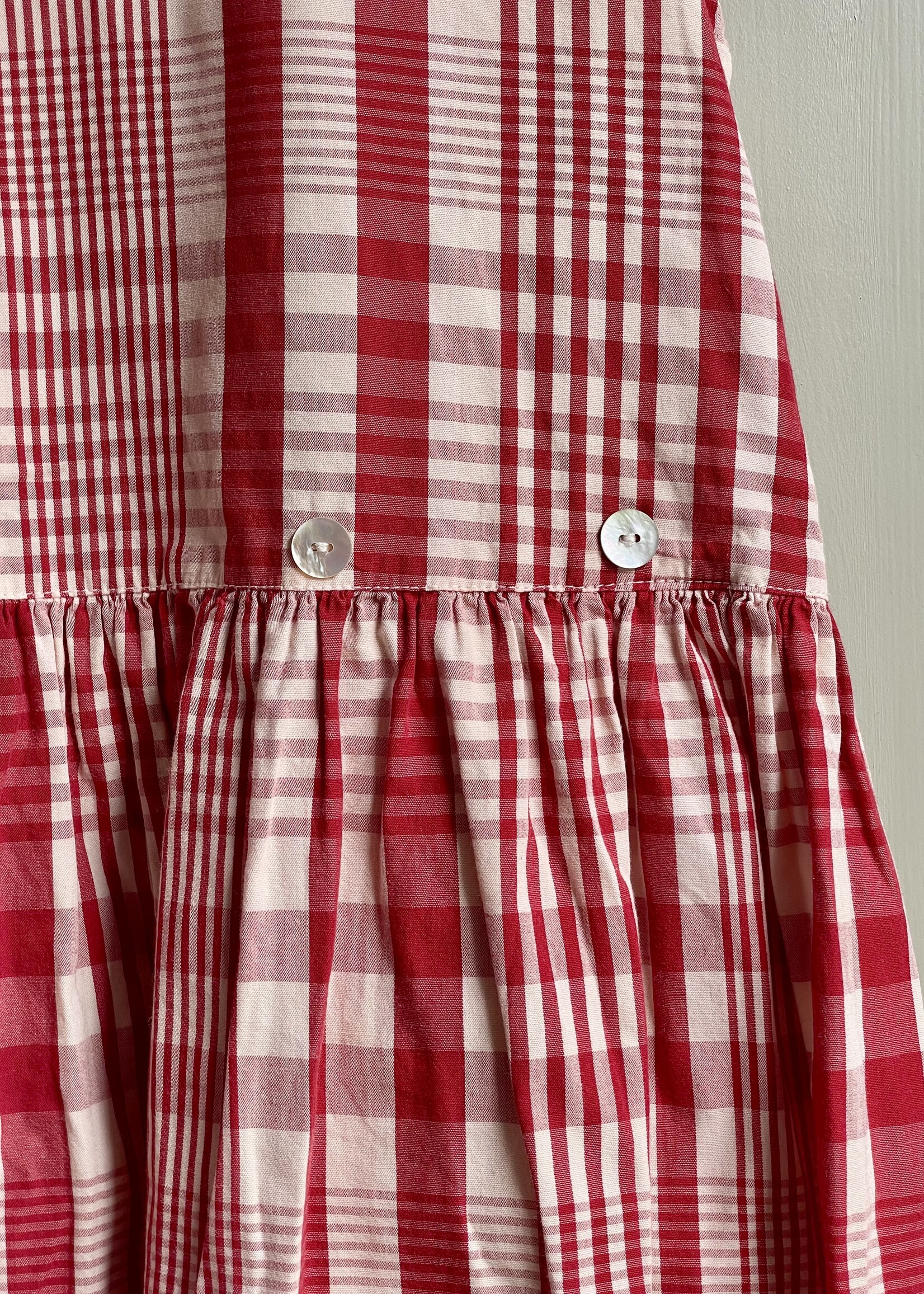 Vintage Wide Fit Checked Dress 10y