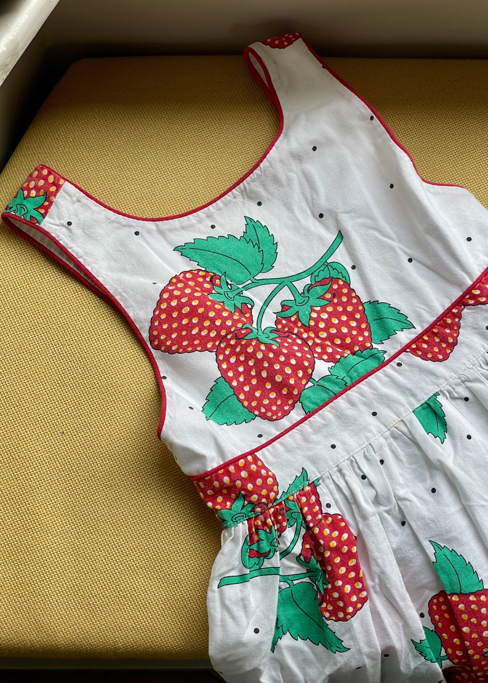 Vintage Strawberry Summer Dress 4y