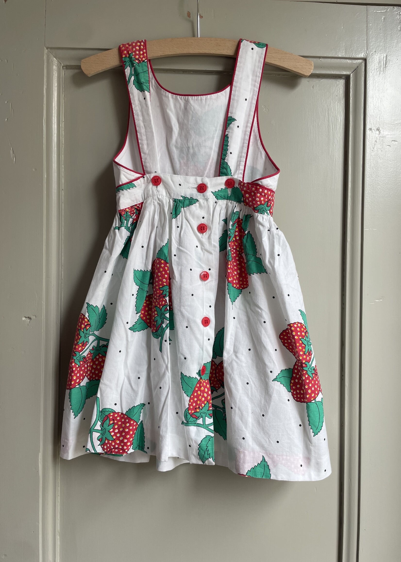 Vintage Strawberry Summer Dress 4y