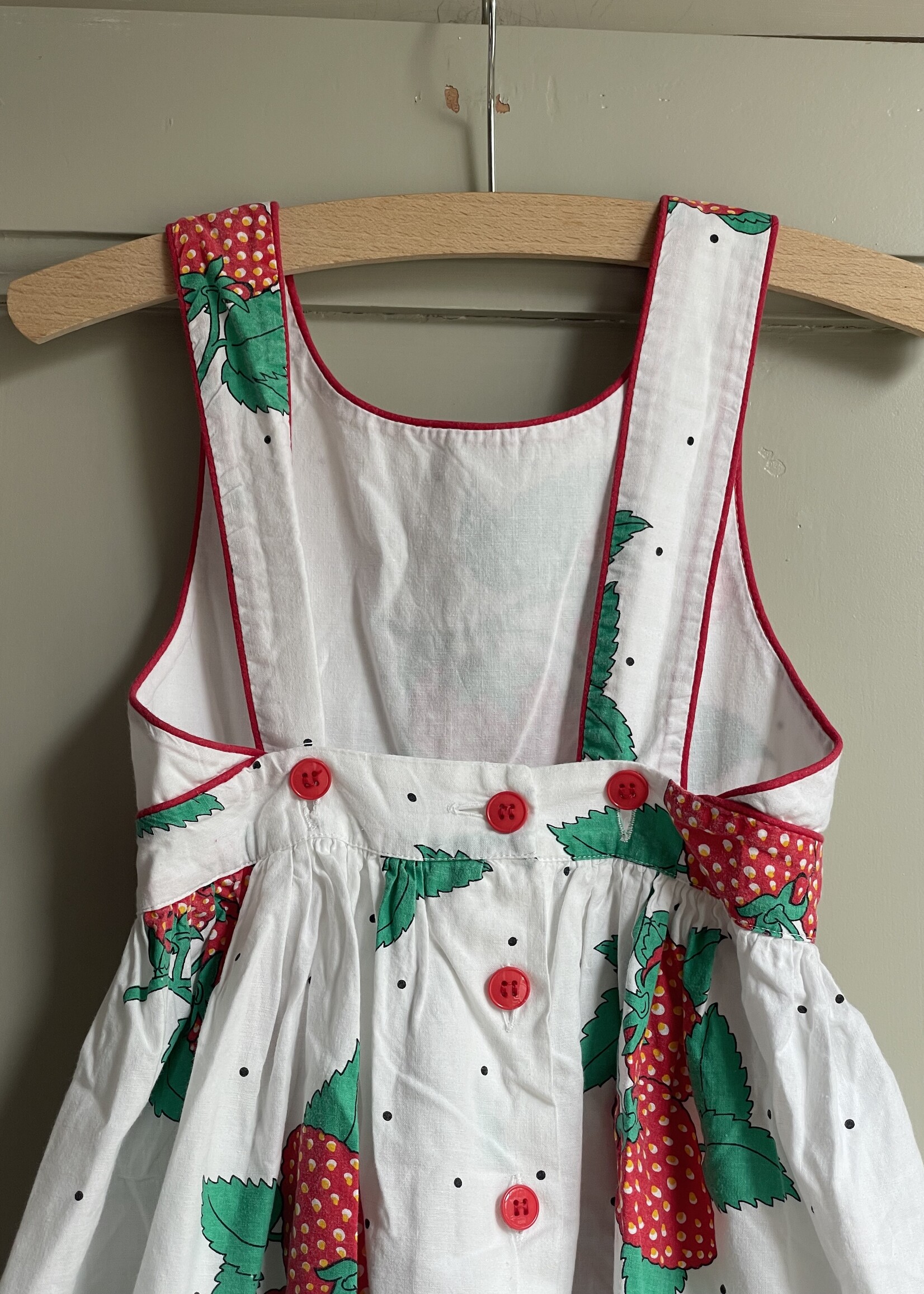 Vintage Strawberry Summer Dress 4y