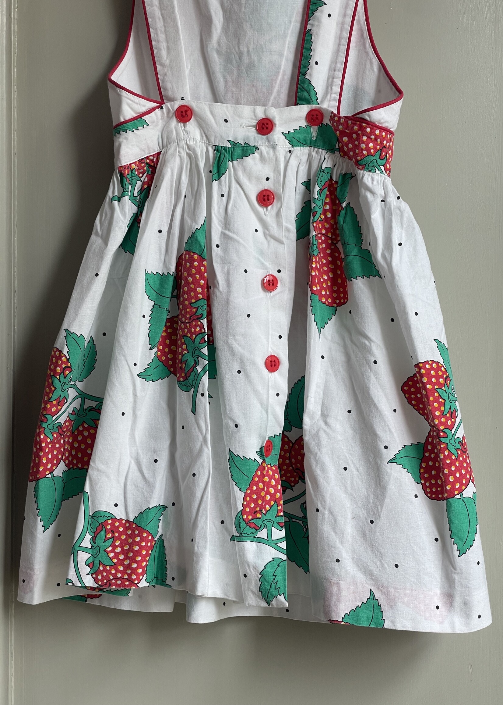 Vintage Strawberry Summer Dress 4y