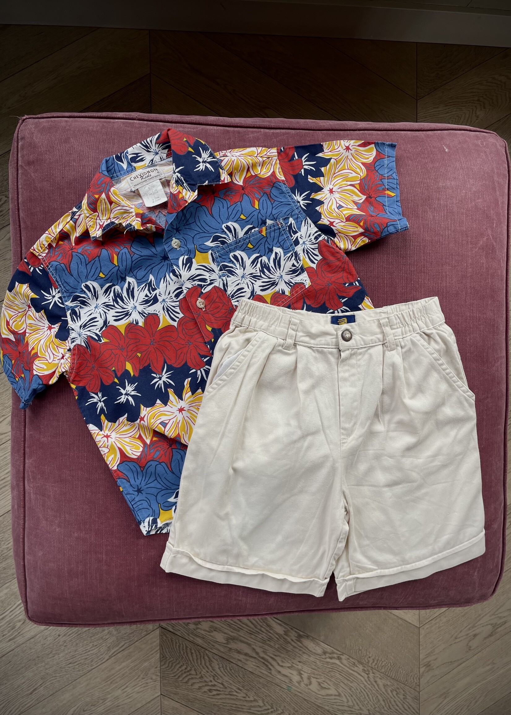 Vintage Creme Chino Shorts 8y