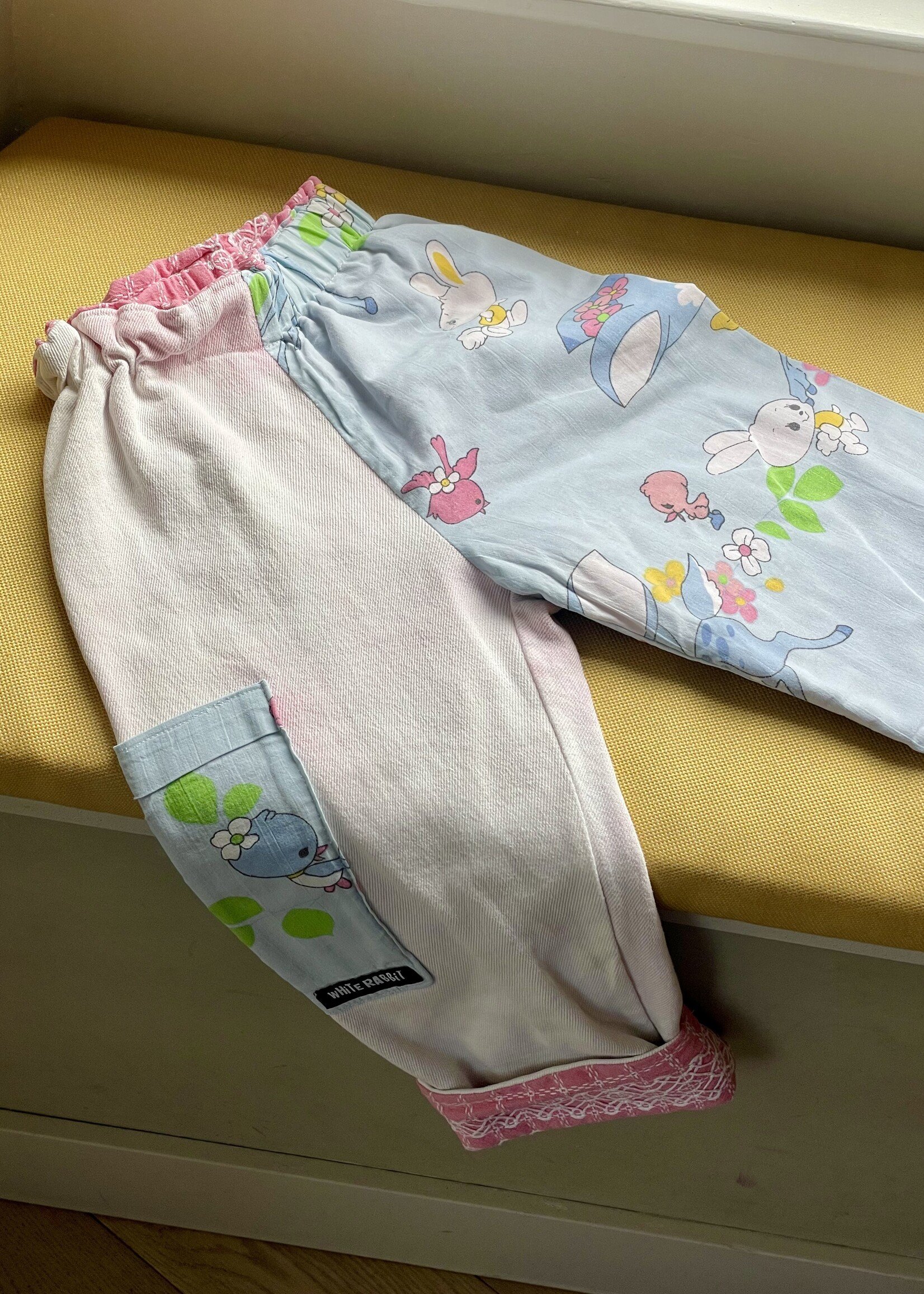 Handmade White Rabbit Pants 2-3y
