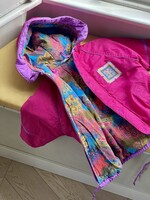 Vintage Pink Puffy Hooded Jacket 12m