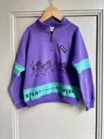 Vintage Purple Bicycle Zipper Flash Sweater 4-5y