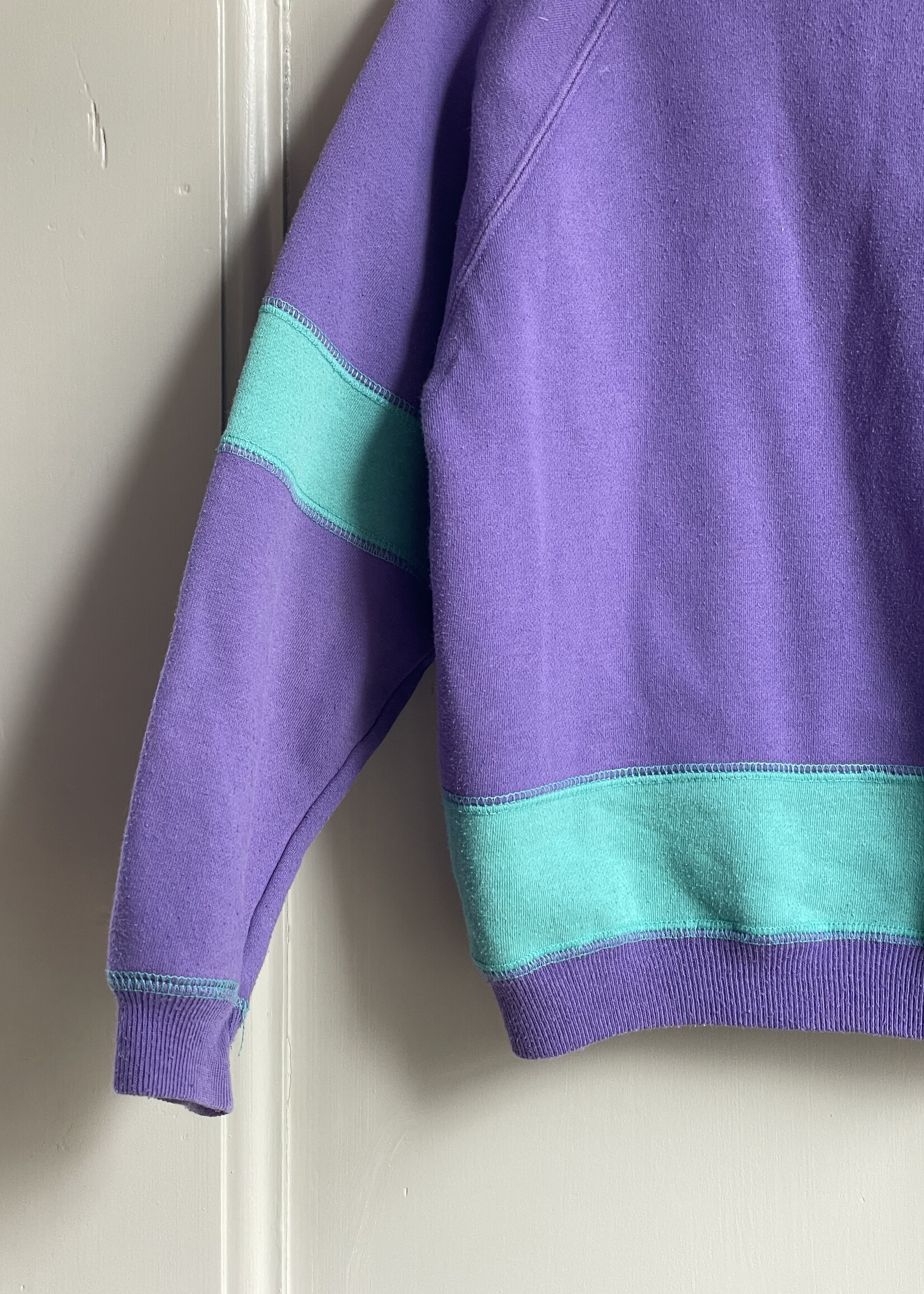 Vintage Purple Bicycle Zipper Flash Sweater 4-5y