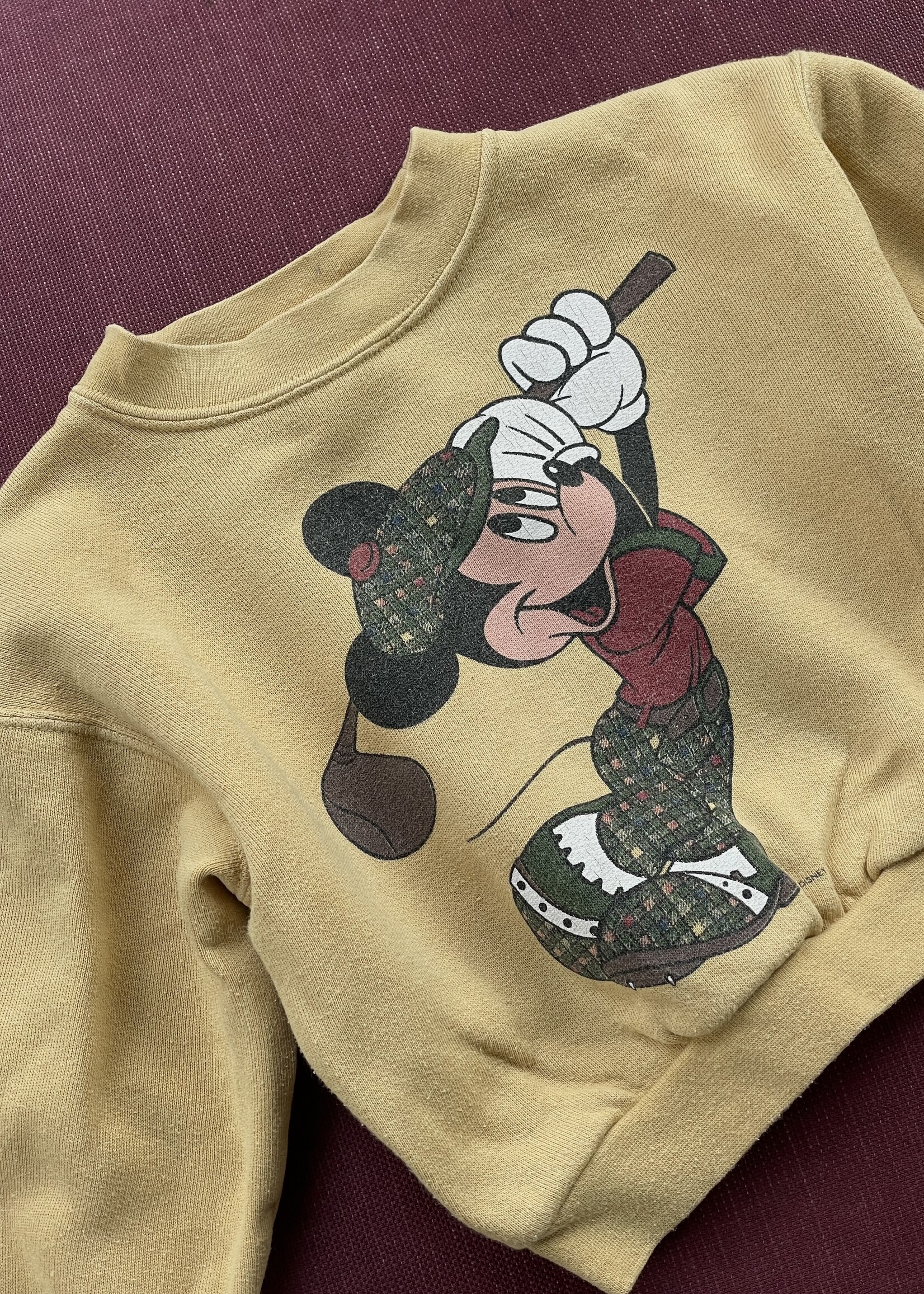 Vintage Yellow Mickey Golf Sweater 18-24m
