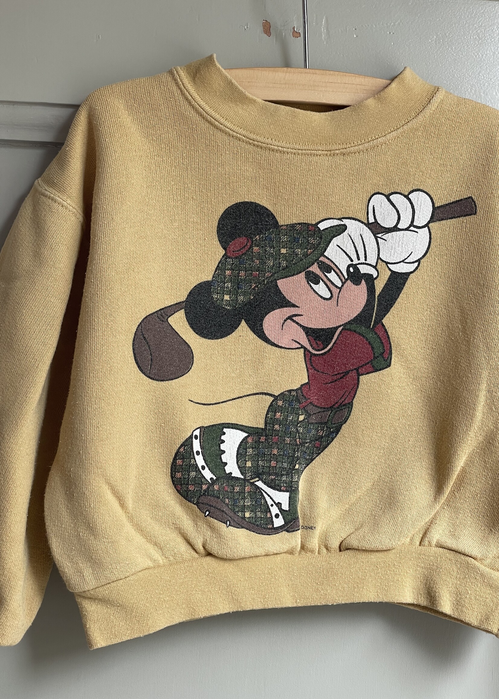 Vintage Yellow Mickey Golf Sweater 18-24m