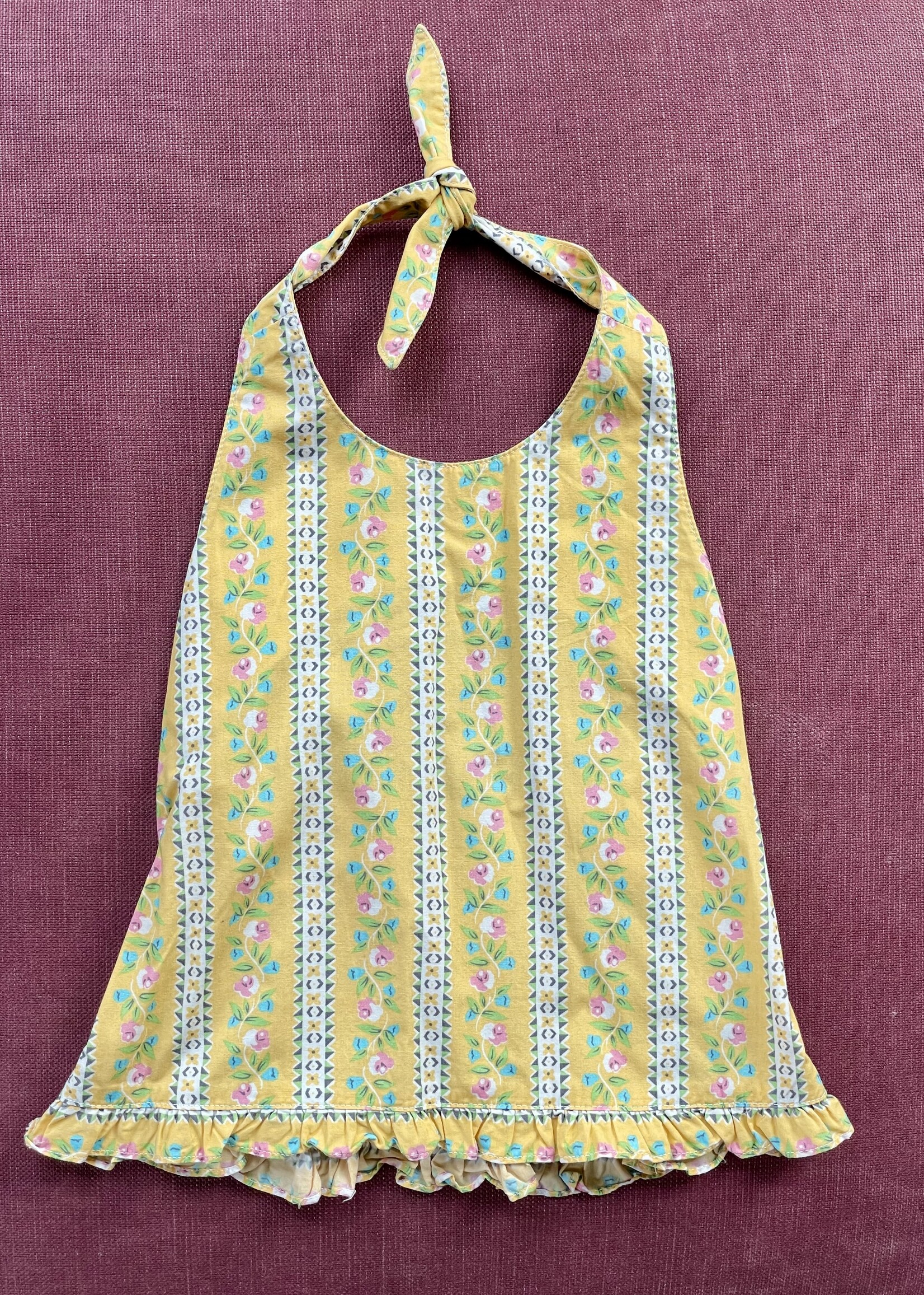 Gap Yellow Floral halter Top 6y