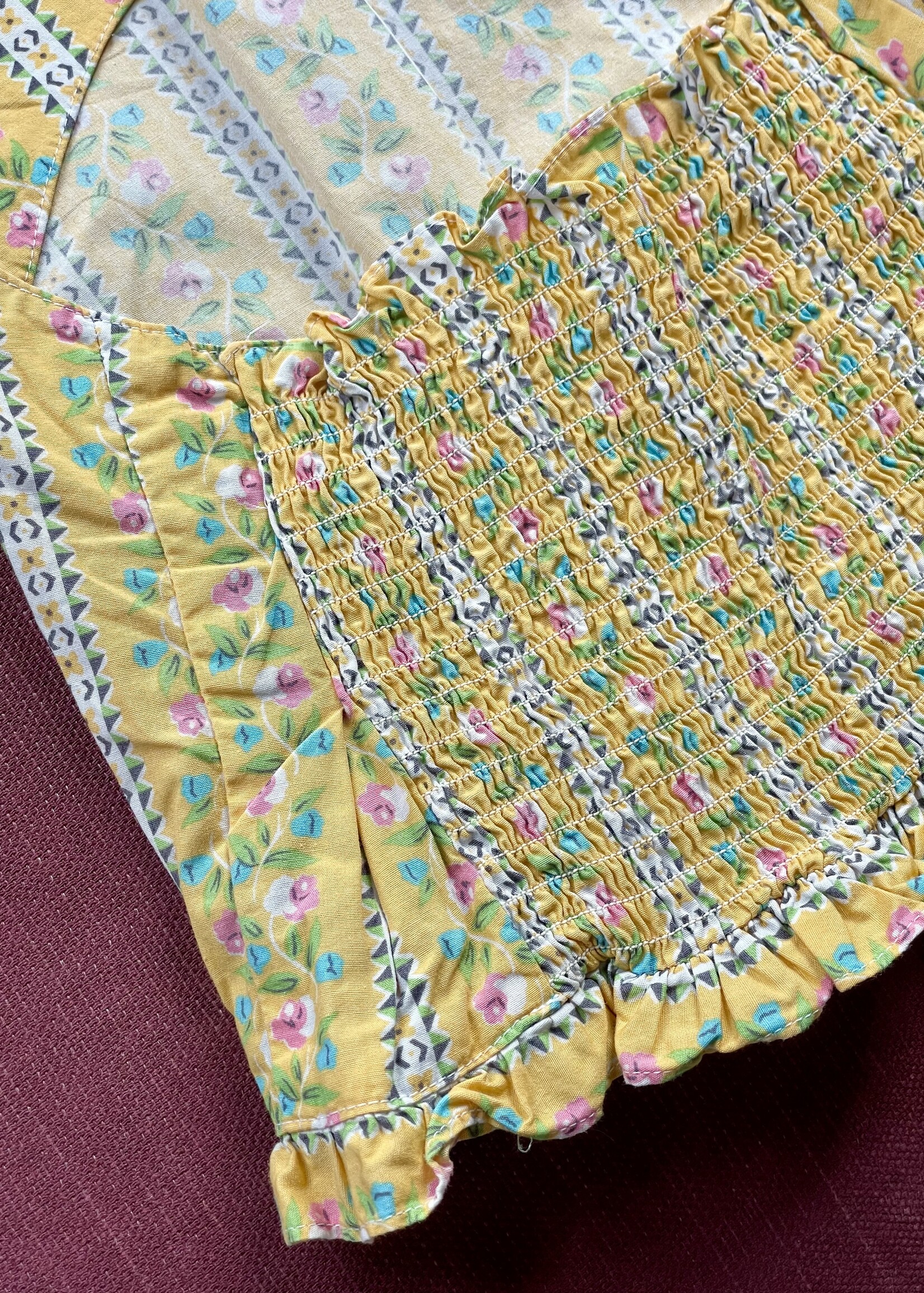 Gap Yellow Floral halter Top 6y